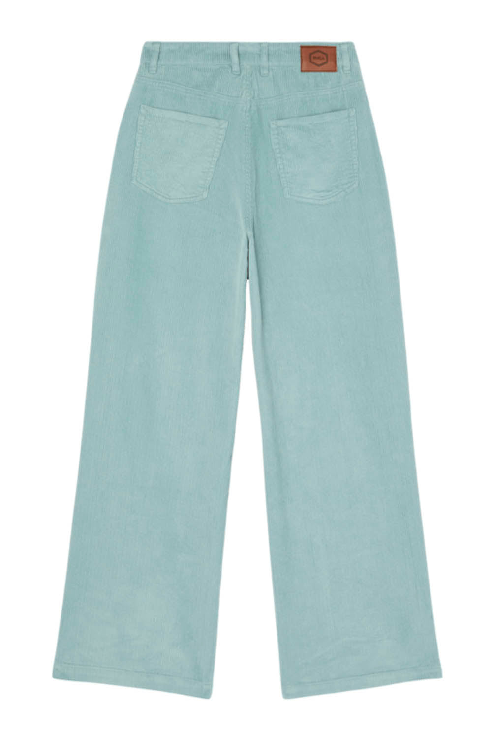 RVCA Coco Cord Pant Arona Blue women's high-rise wide-leg corduroy pants