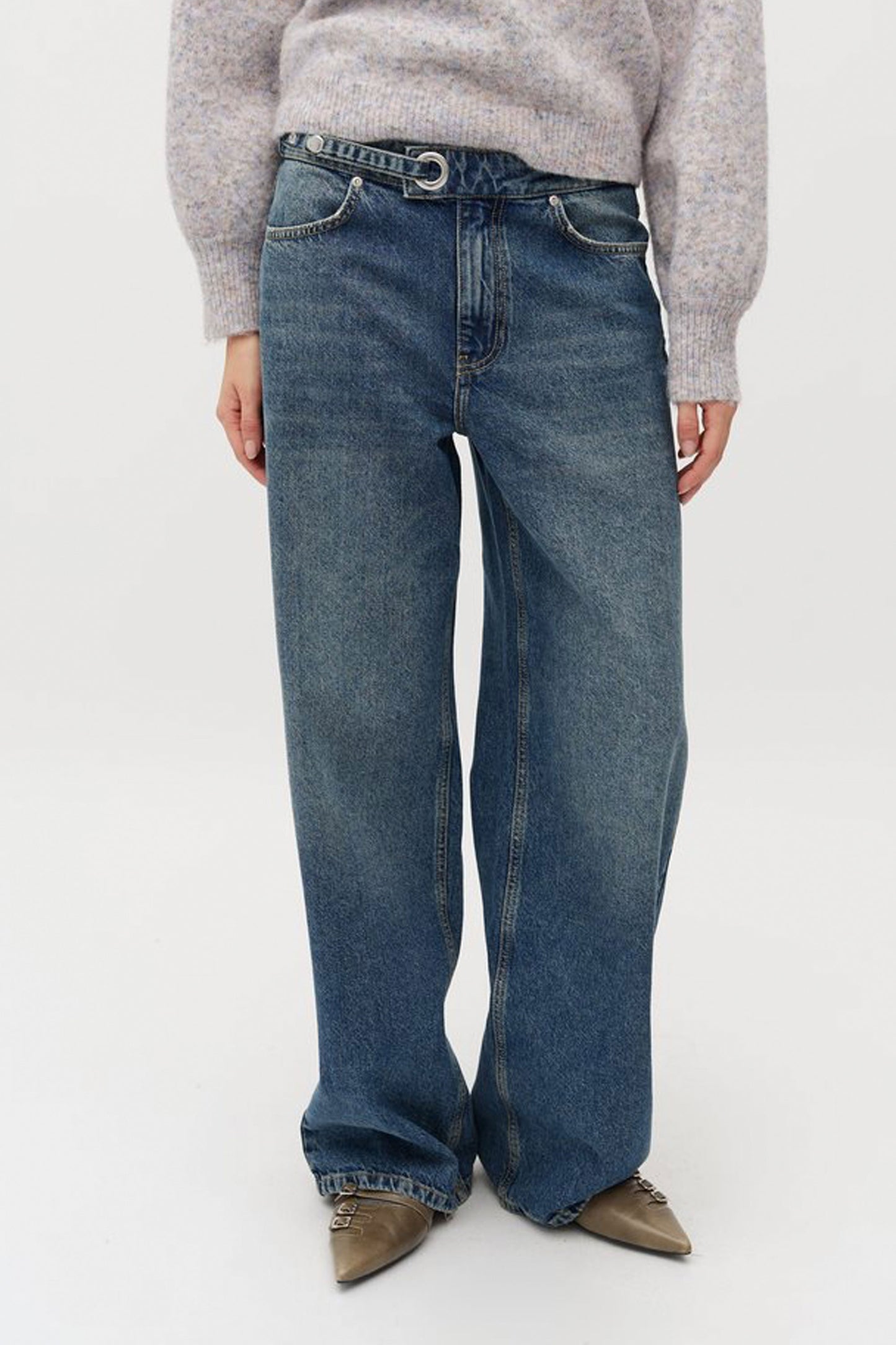 Pukas Surf Shop Woman Pant mbyM Jeromi Denim Washed Blue Jay