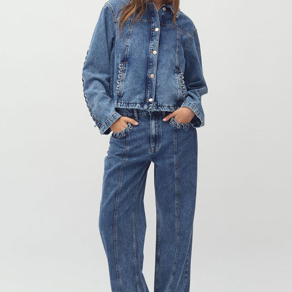 
                      
                        Pukas Surf Shop Woman Pant mbyM Wallia Mid Blue Vintage
                      
                    