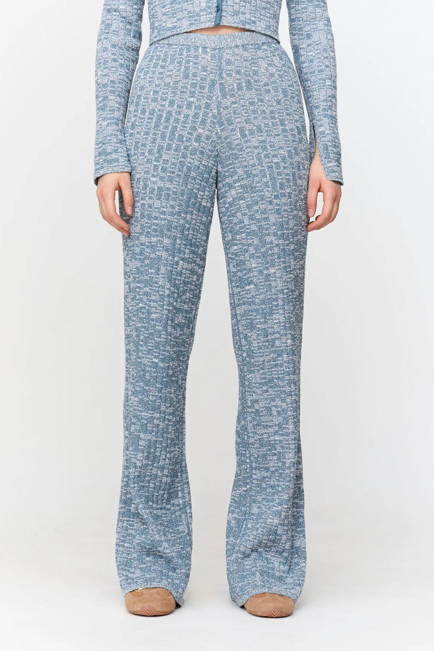 24 Colours Pukas Surf Shop melange relaxed trousers soft texture relaxed fit