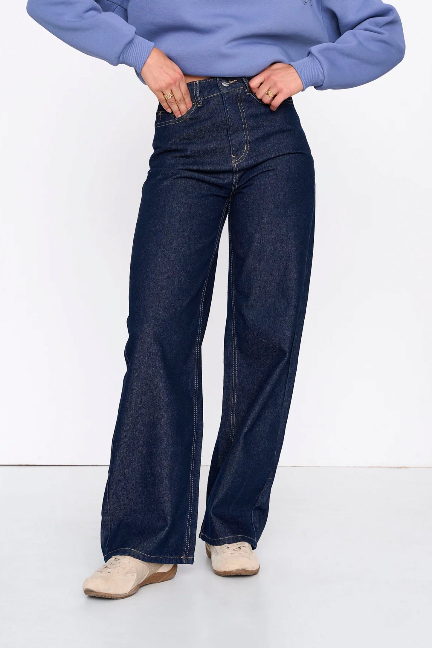 24 Colours Pukas Surf Shop soft blue straight-leg jeans relaxed fit