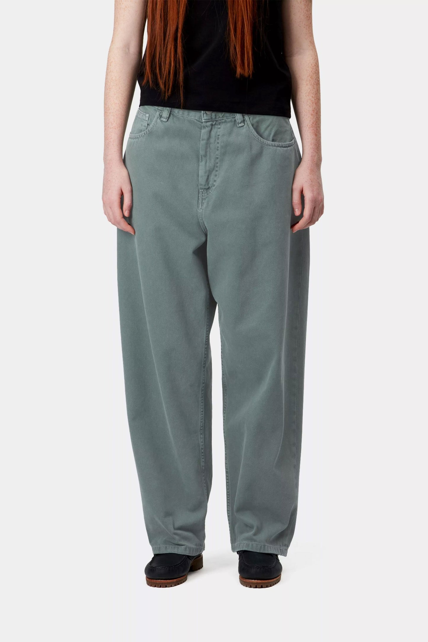 Pukas Surf Shop Carhartt WIP women’s twill pant in silver pine stone-dyed