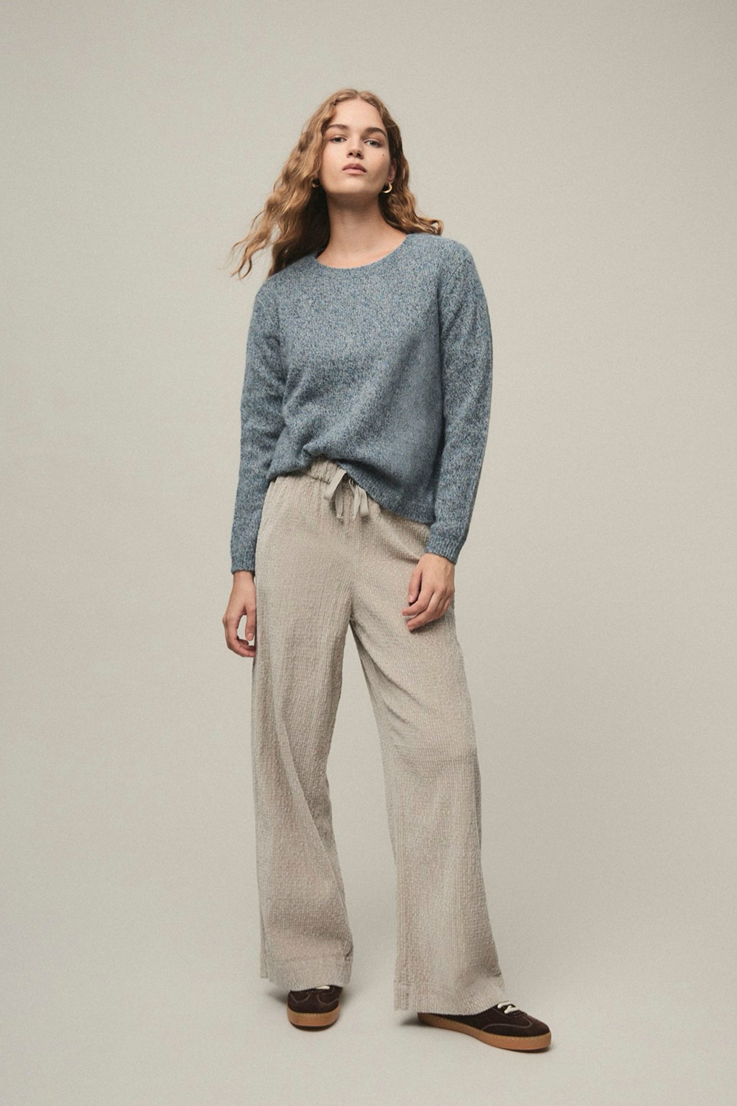 Mi&Co Pukas Surf Shop wide irregular cord pants elastic waist front pockets relaxed silhouette