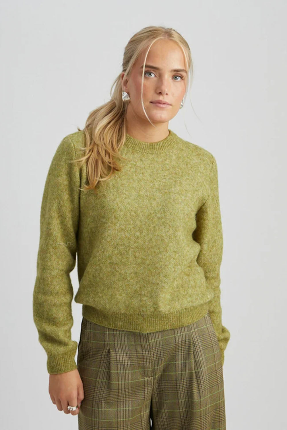 Peppercorn PCSabina Pullover dried tomato knit crewneck wool blend relaxed fit sweater — Pukas Surf Shop
