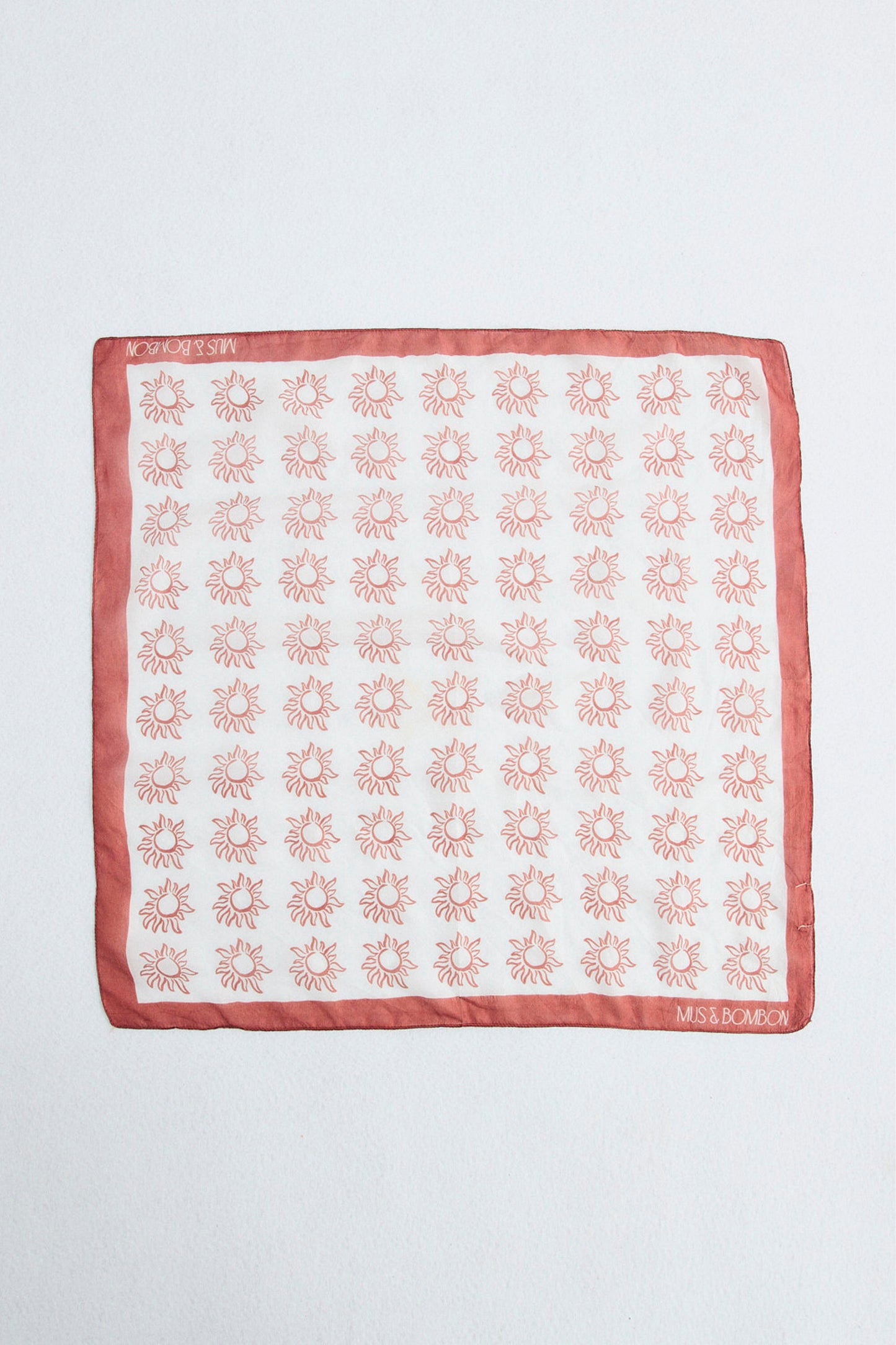Pukas Surf Shop – Women's Mus & Bombon Kinic Light Scarf in Teja terracotta, styled view