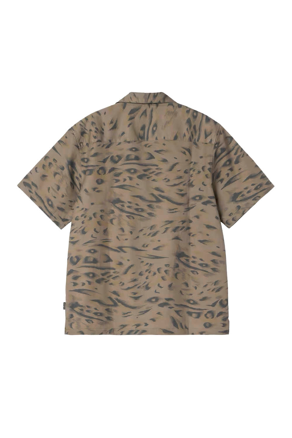 Beige shirt with black pattern on a white background