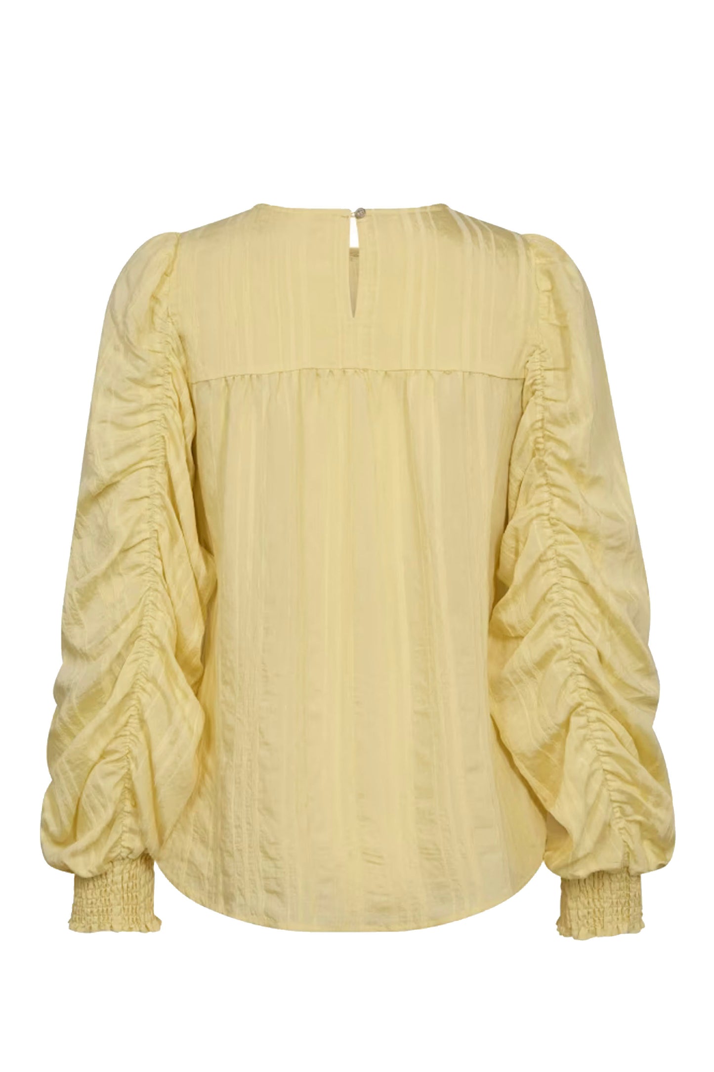 CO'COUTURE KESICC DRAPE SLEEVE BLOUSE - Front view featuring soft viscose blend and elegant draping