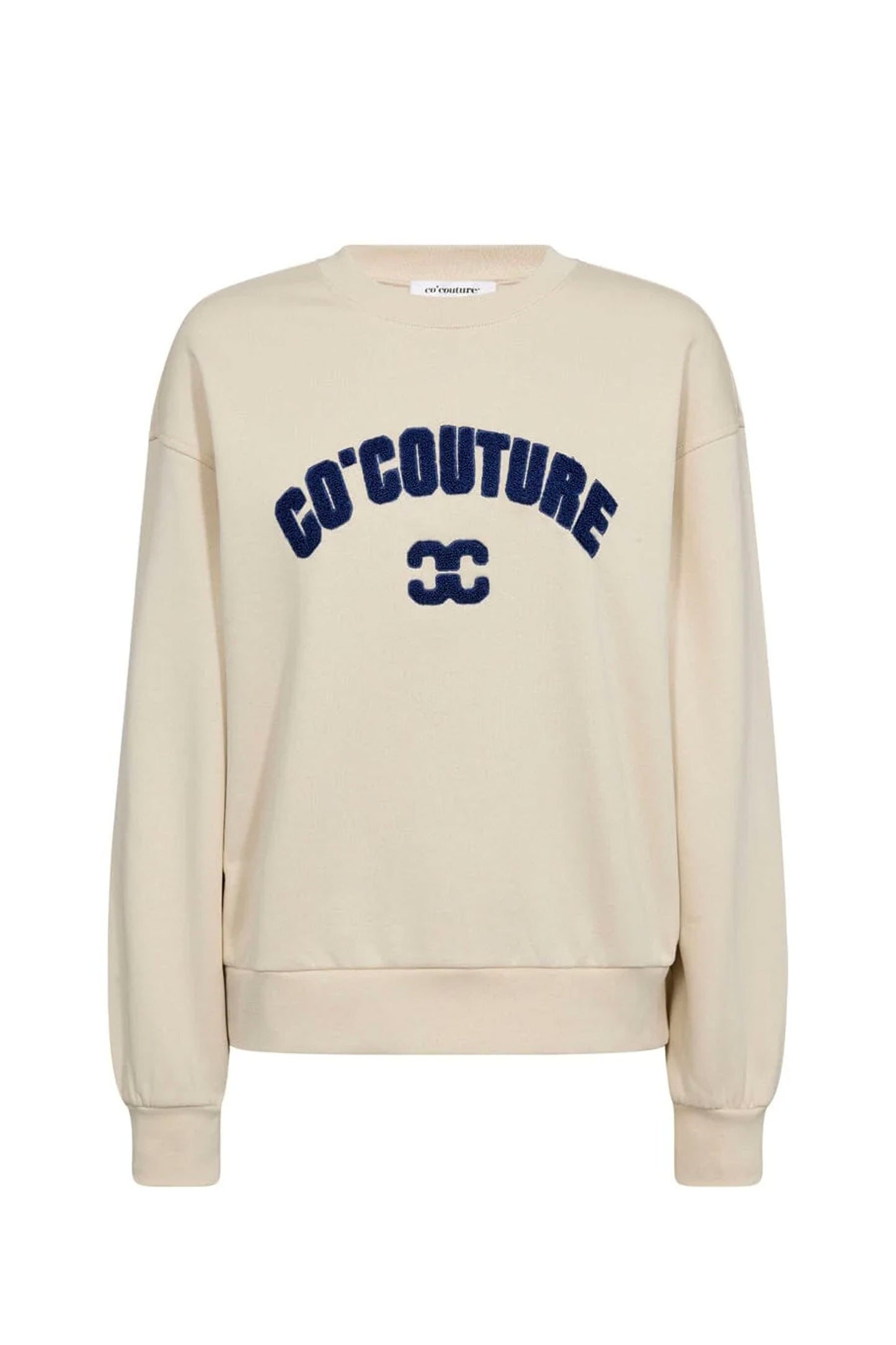 CO'COUTURE ZOECC SWEAT - Front view featuring embroidered Co'Couture detailing and crew neckline
