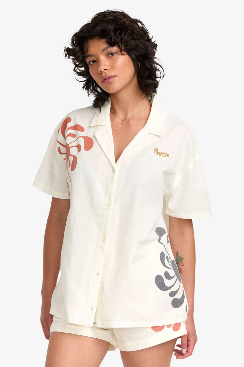 Pukas-Surf-Shop-Woman-Shirt-Rvca-Lauryn-Natural