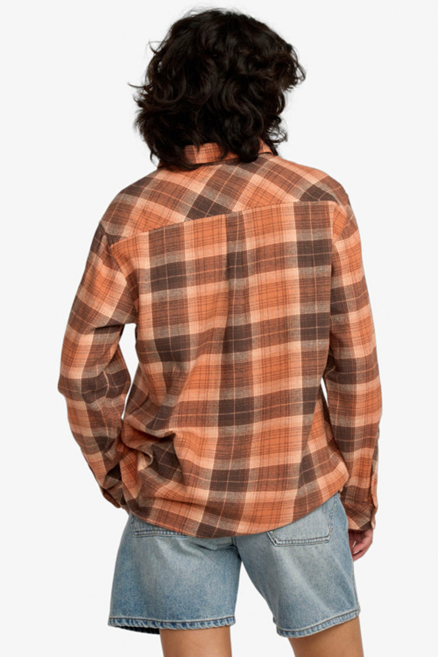 Pukas Surf Shop RVCA women’s flannel shirt in Pumpkin