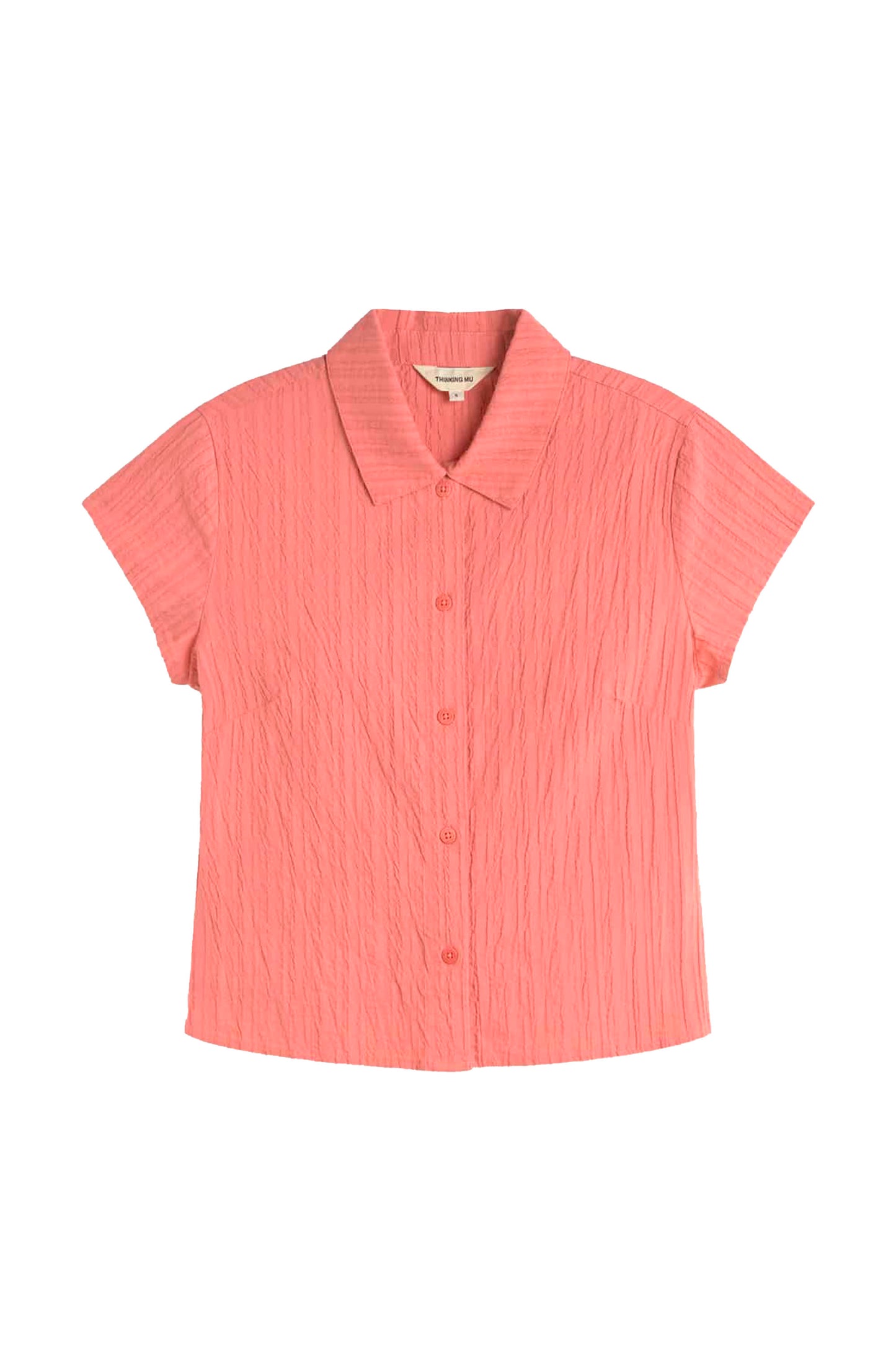 Pink Thinking Mu Kitty shirt on a white background