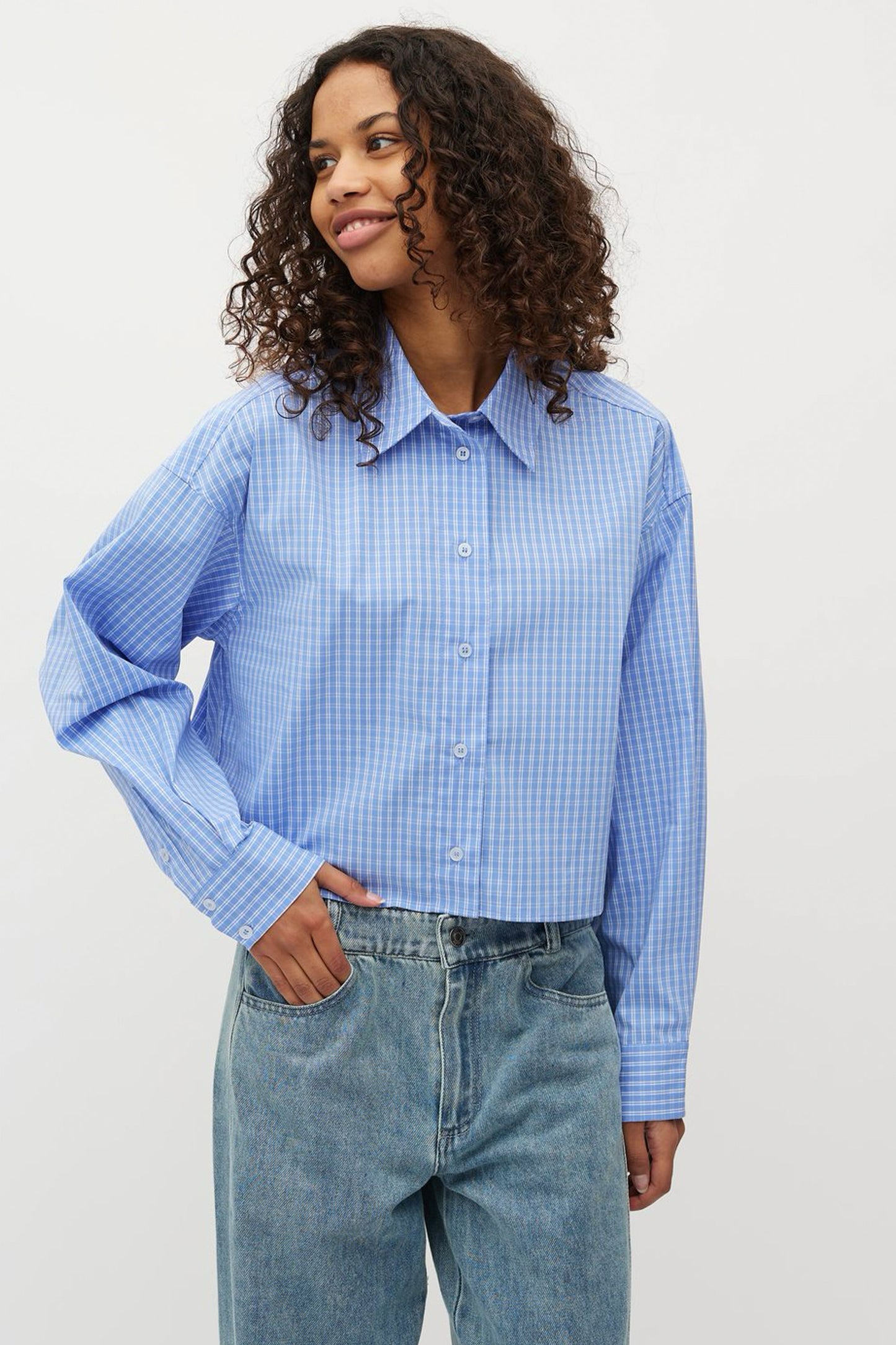 Pukas Surf Shop Woman Shirt mbyM Emele Ultramarine Check