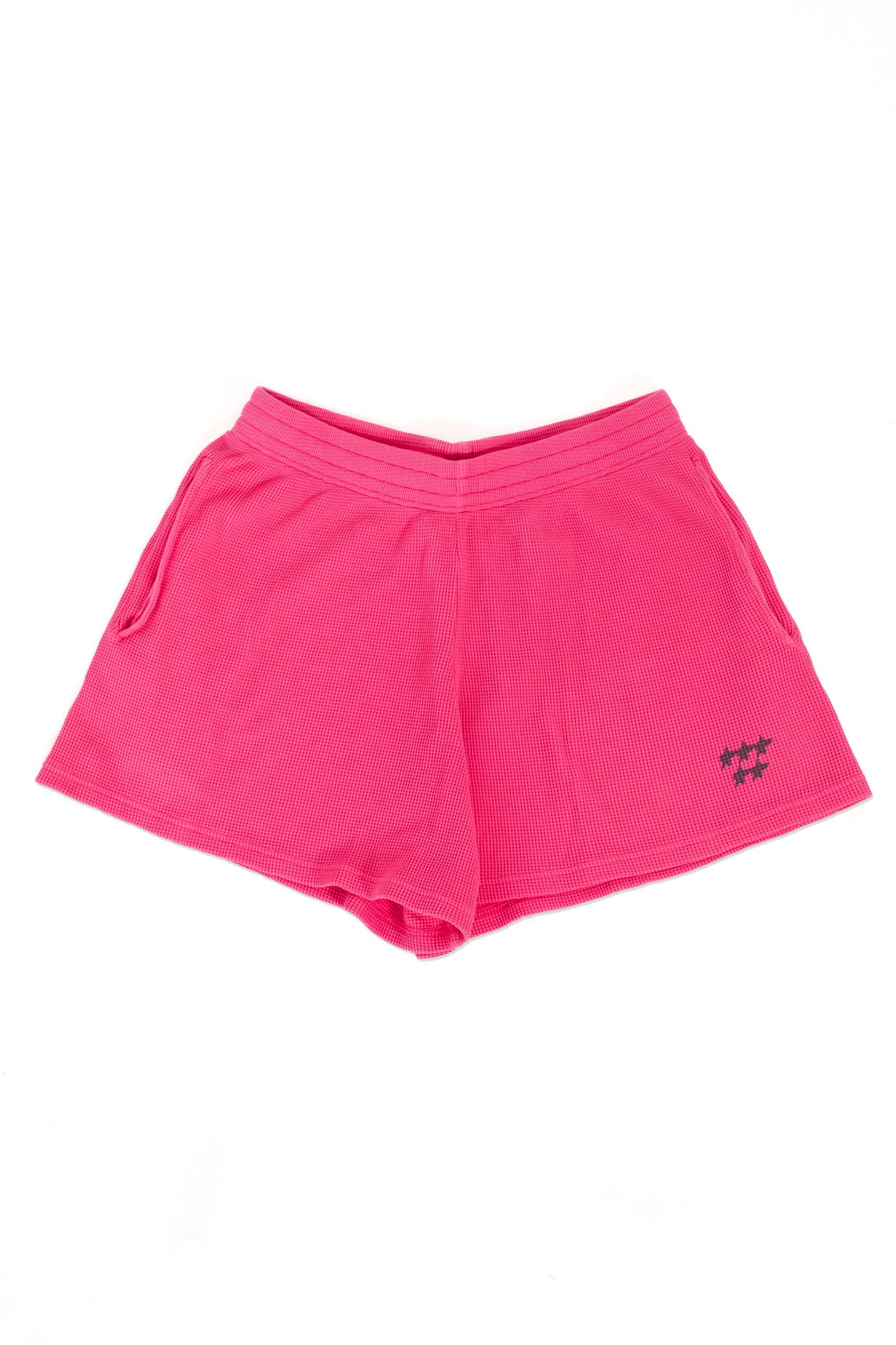 Pink shorts on a white background