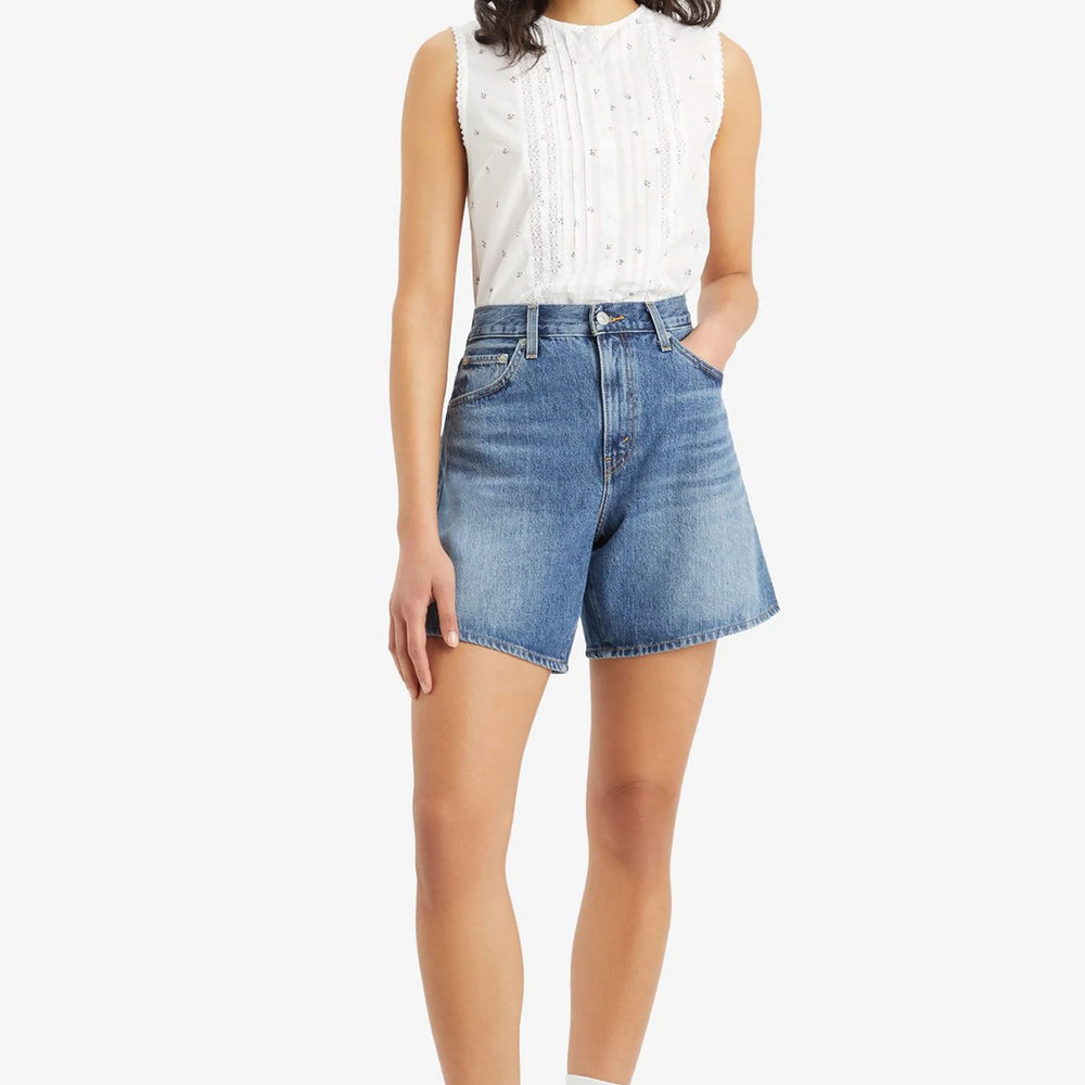Pukas Surf Shop Woman Shorts Levis Hight Waist Baggy Worn Memory
