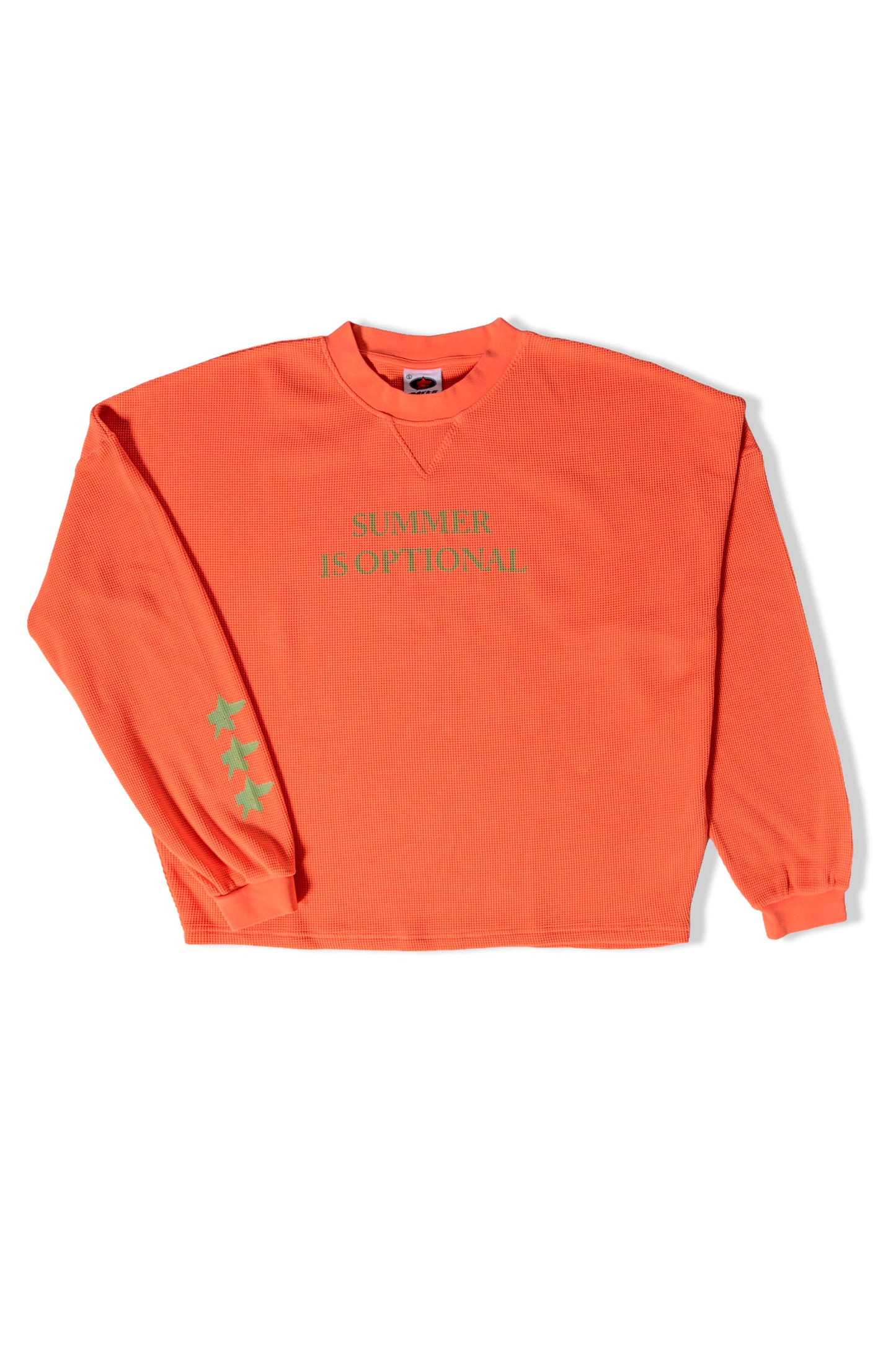 PUKAS SURF SHOP Optional Waffle Long Sleeve Tee Camelia - Textured Cotton Long Sleeve at Pukas Surf Shop
