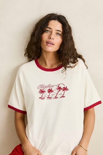 RHYTHM Oceanview Ringer Tee – Women's Graphic Tee | Shop at PUKAS