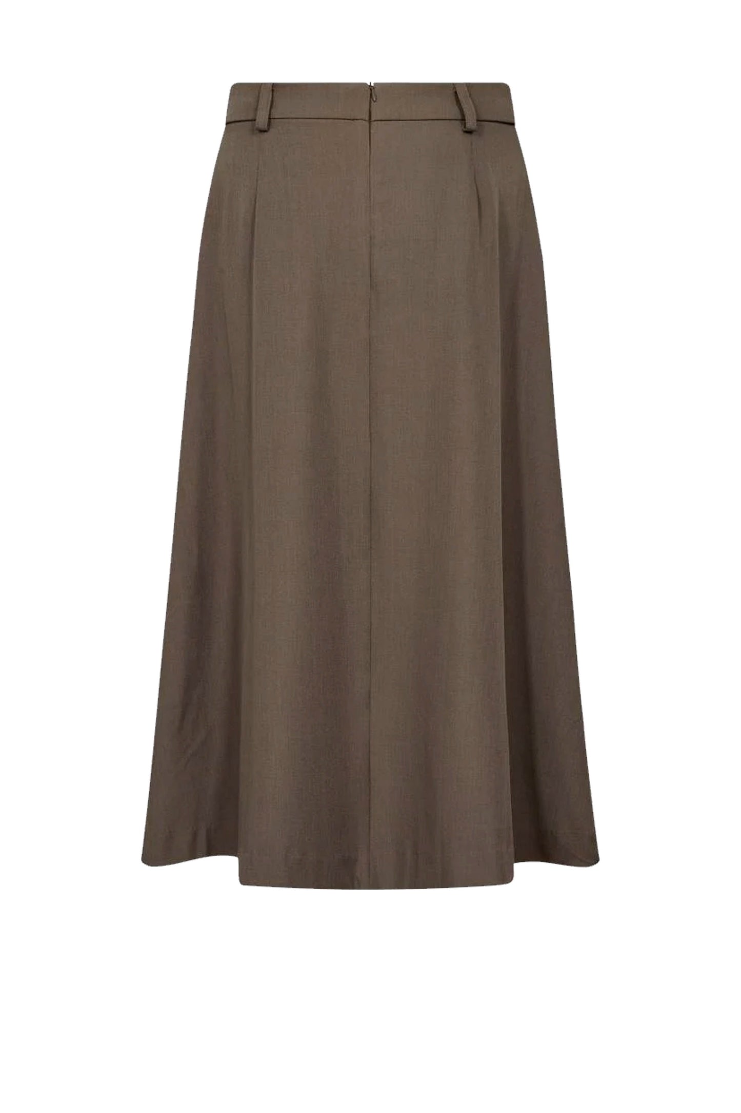CO'COUTURE LUNACC POCKET PLEAT SKIRT - Side view highlighting mid-calf length and relaxed fit