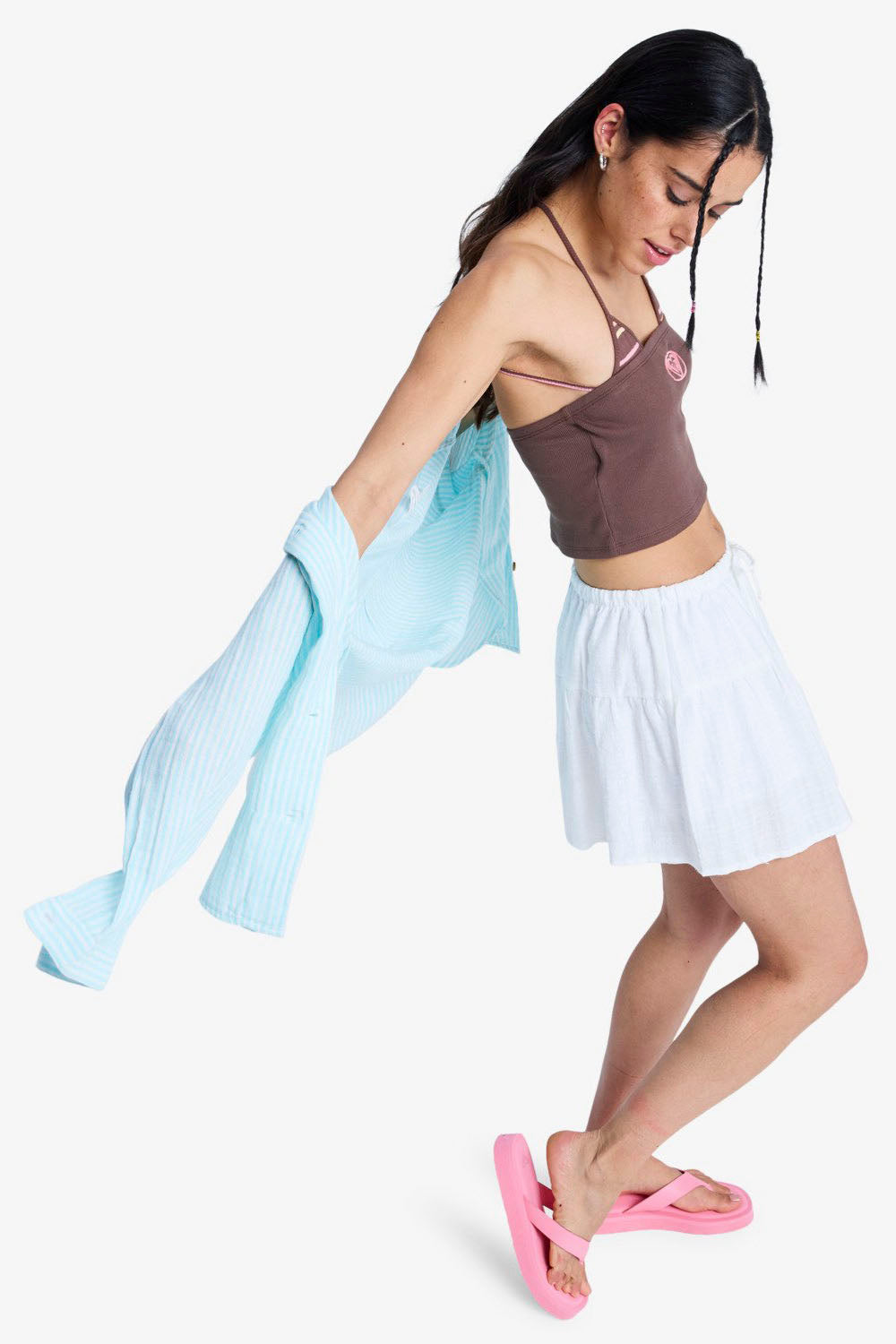 Roxy Dreamy Clouds Skirt –  mini length with ruffle detail | Available at Pukas Surf Shop