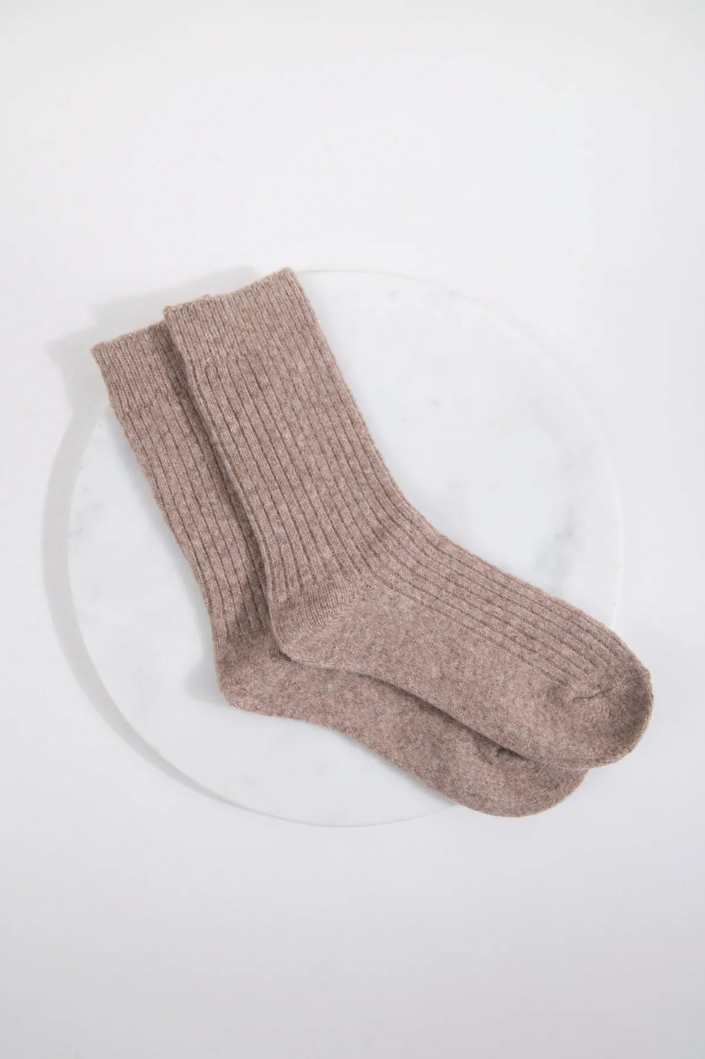 24 Colours Pukas Surf Shop brown wool socks relaxed style soft texture