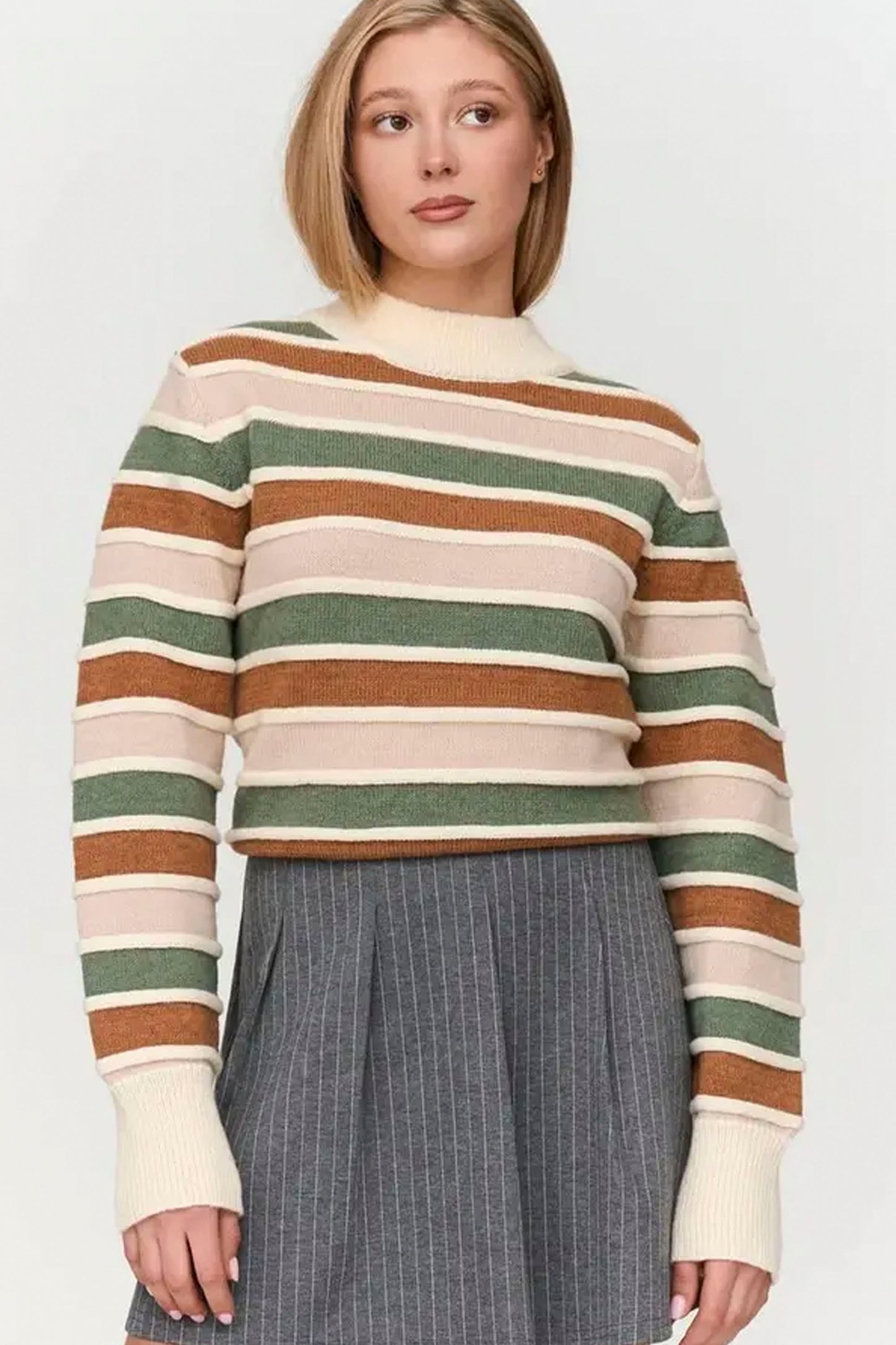24 Colours Pukas Surf Shop striped knit women’s pullover soft drape