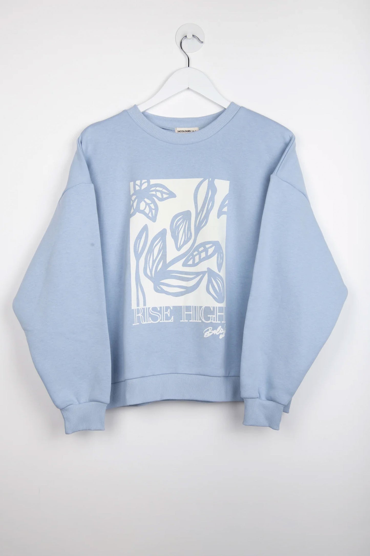 24 Colours Pukas Surf Shop light blue sweatshirt relaxed fit soft knit layering essential
