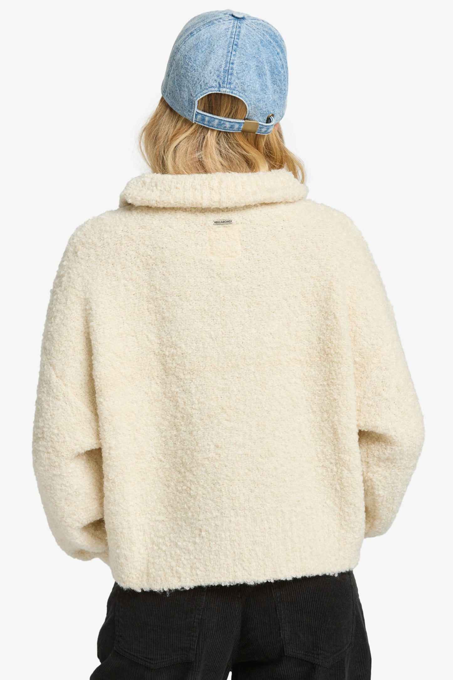 Pukas Surf Shop Billabong Lost Heaven fleece half-zip white relaxed fit