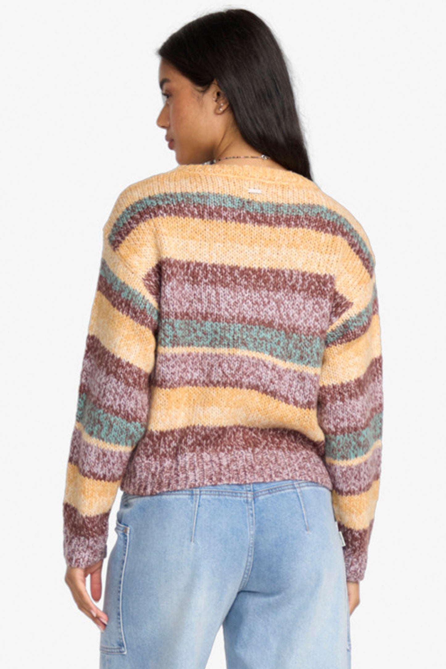 Pukas Surf Shop Billabong So Spaced Out striped knit sweater beige cream tones relaxed fit surf style