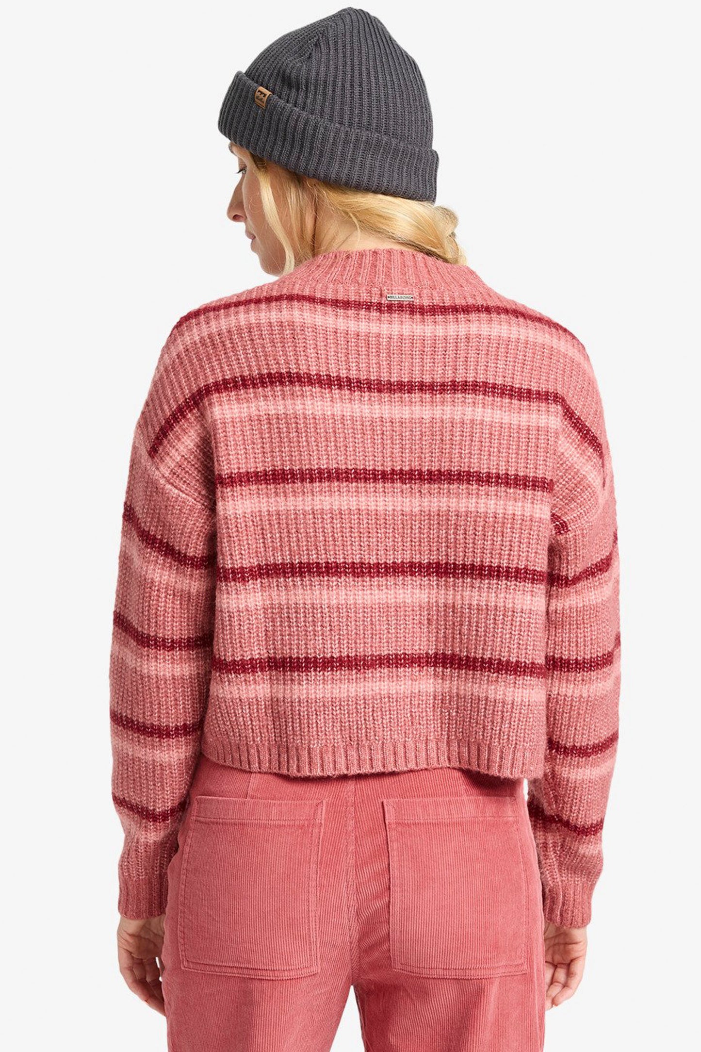 Billabong Pink and red striped sweater Pukas Surf Shop