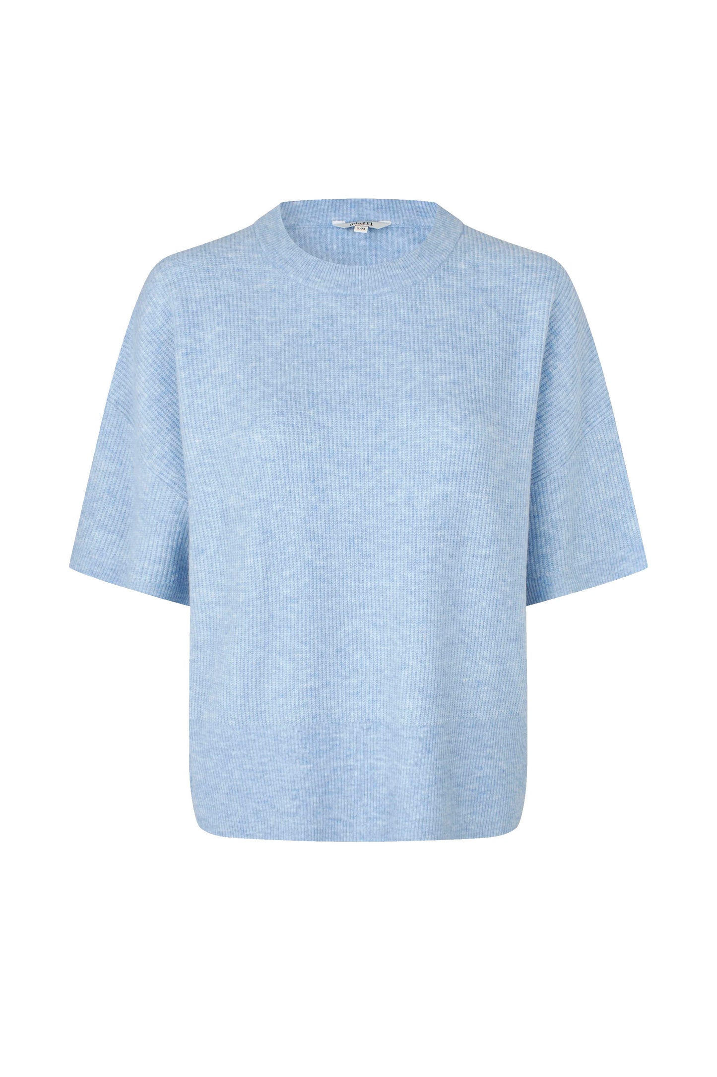Light blue mbyM Gillian Knit Top on a white background