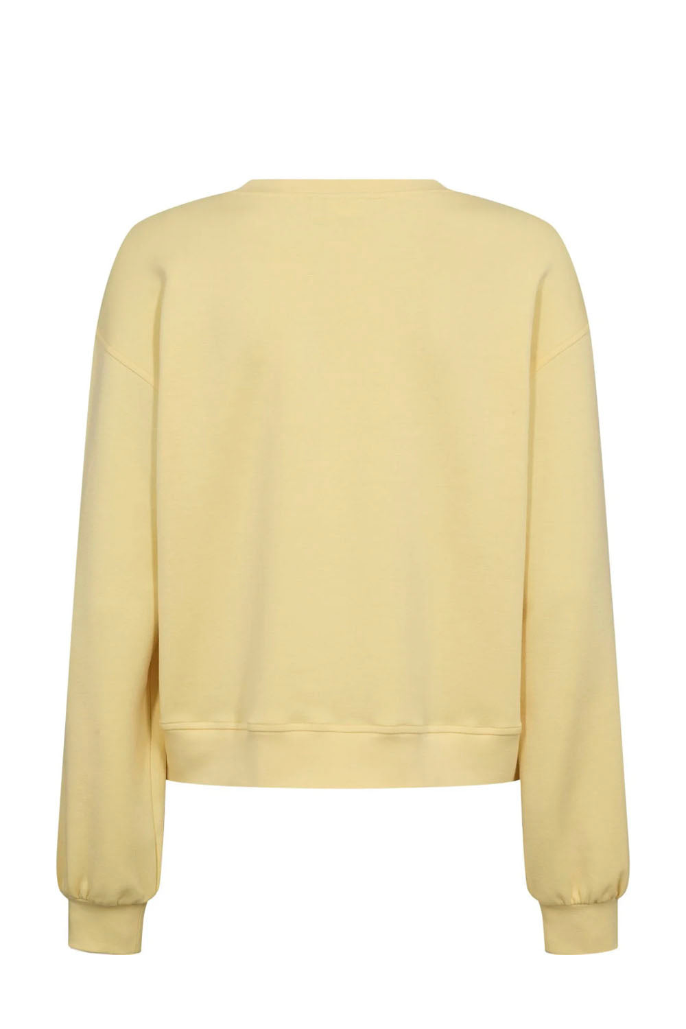 NÜMPH Numara Sweat in Popcorn – women's relaxed fit cream sweatshirt, available at Pukas Surf Shop