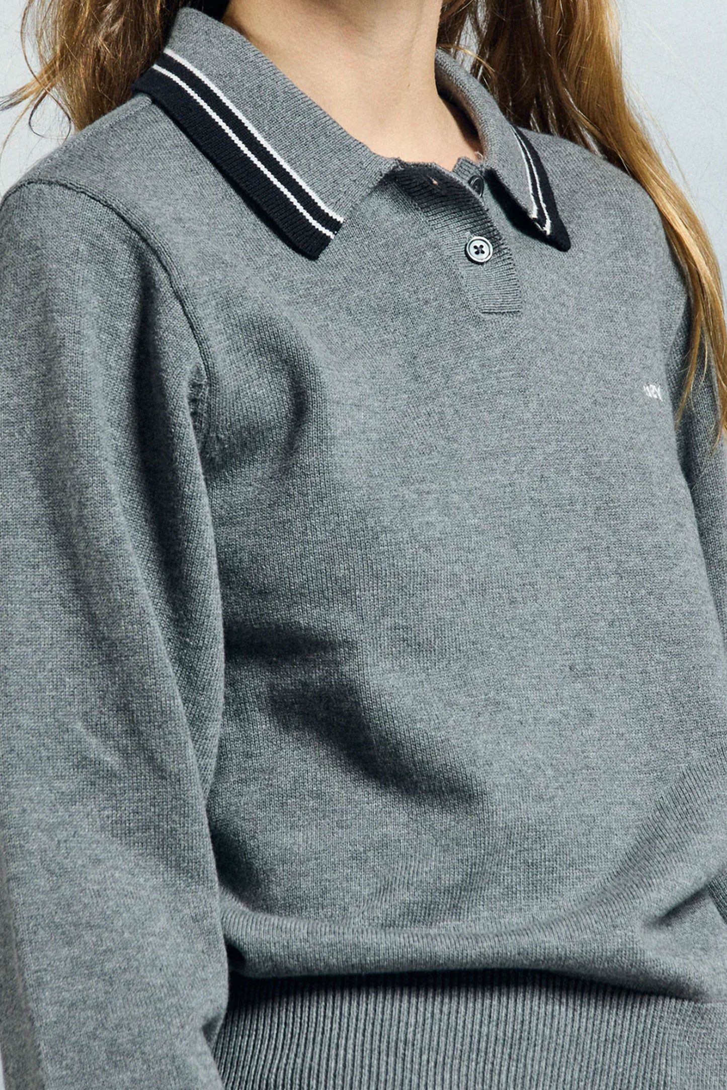 Pukas Surf Shop Woman Sweat Obey Goalie Polo Sweater Grey Heather