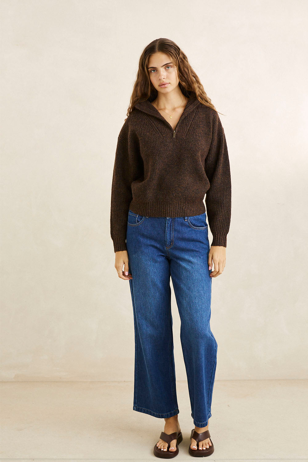 RHYTHM Quincy Zip Knit – Women's Half-Zip Knit Sweater | Shop at