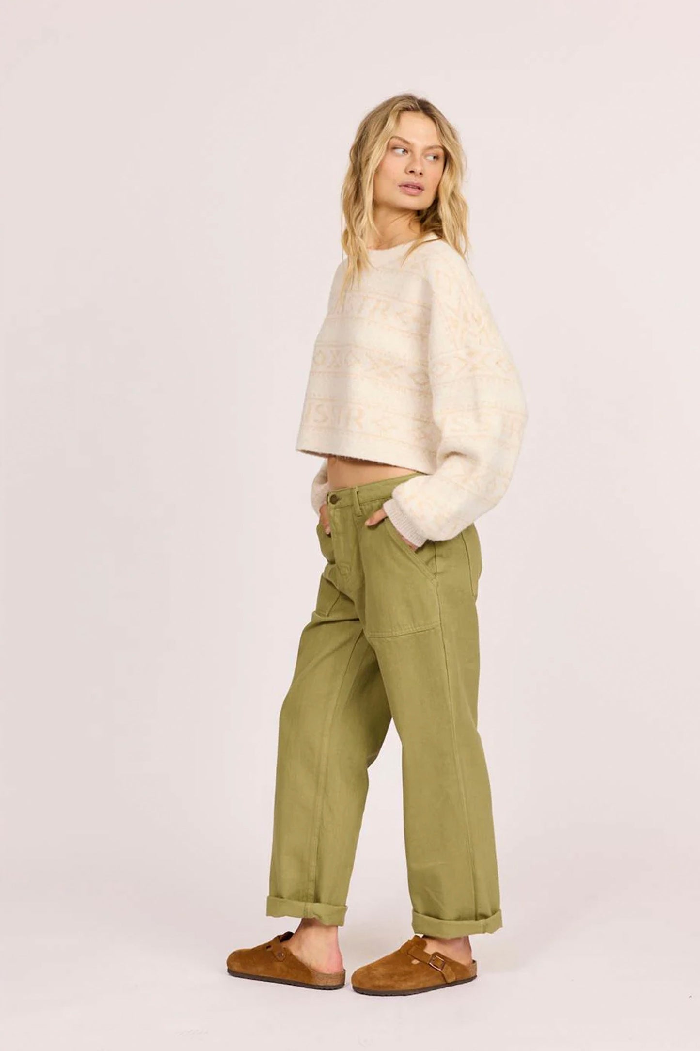 Pukas Surf Shop Sisstrevolution Costa Del Sol Sweater buttermilk relaxed fit cozy sweater