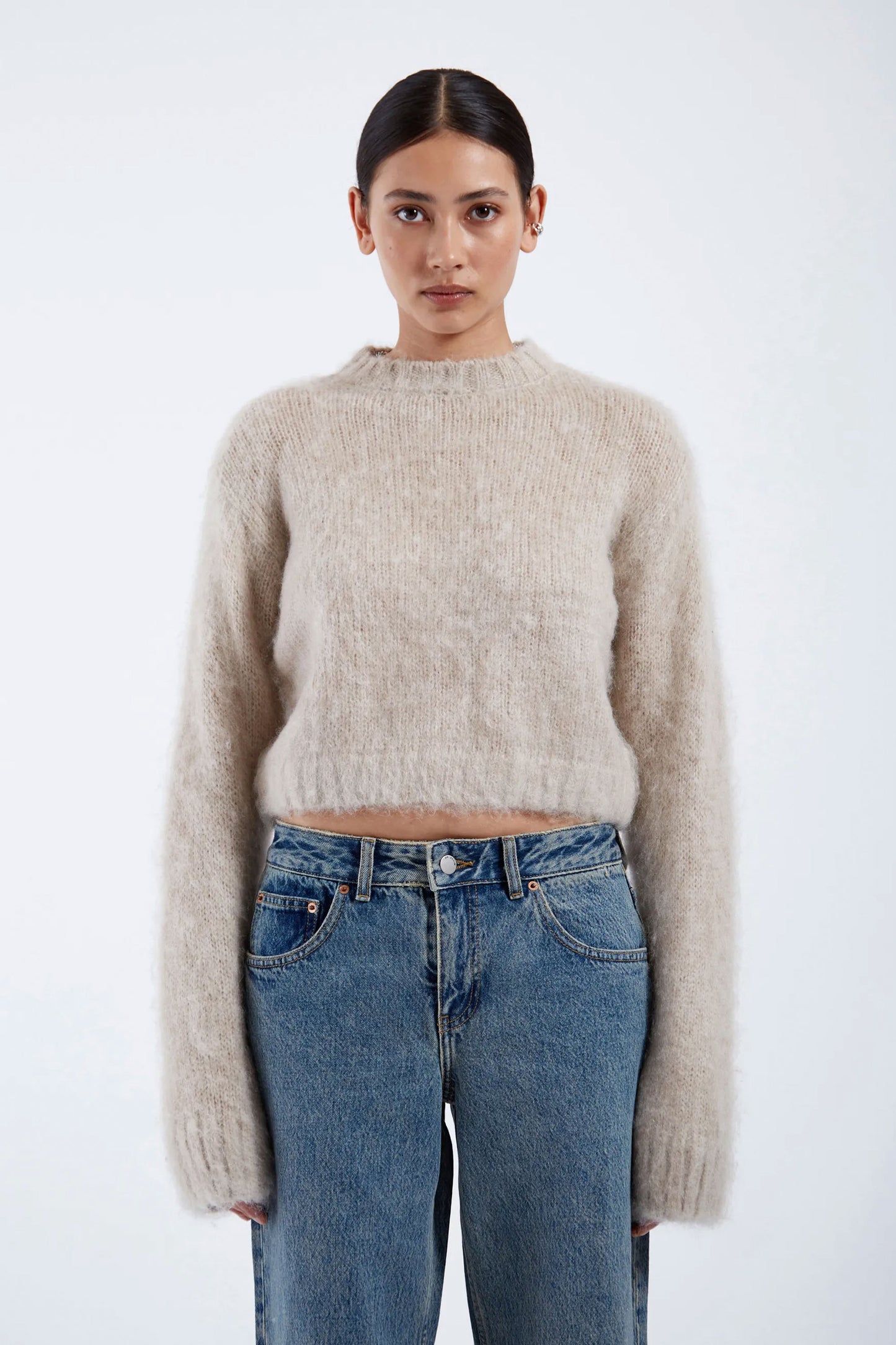 Pukas Surf Shop Woman Sweater Dr Denim Moira Sweater Brushed Silver Lining 1
