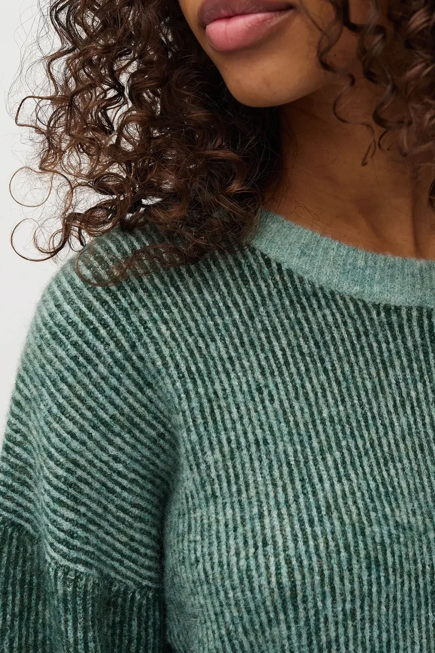 Pukas Surf Shop mbyM women’s fine knit ribbed sweater in mediterra