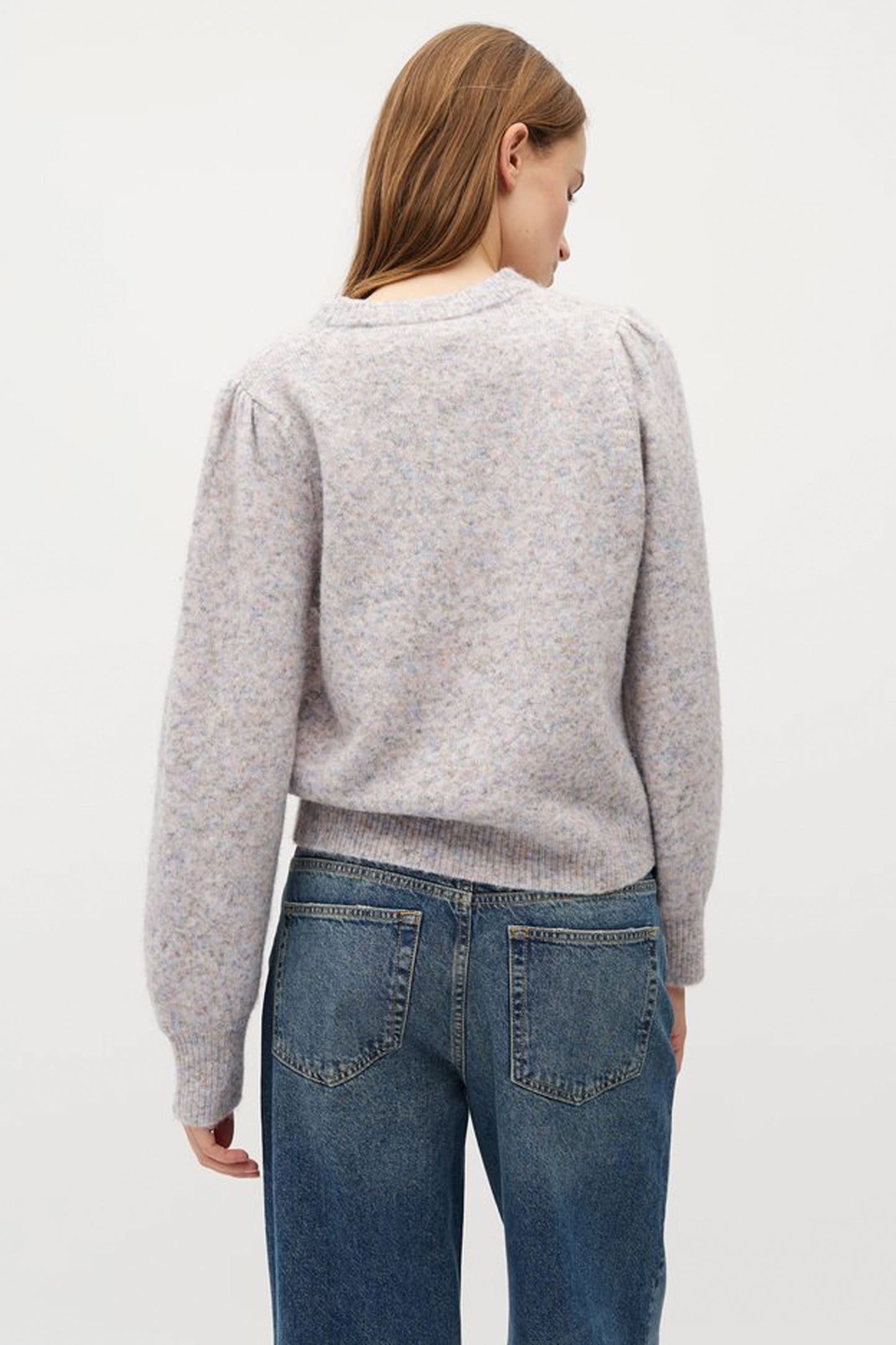 Pukas Surf Shop Woman Sweater Mbym Farrel Sweater Pearl Melange 2