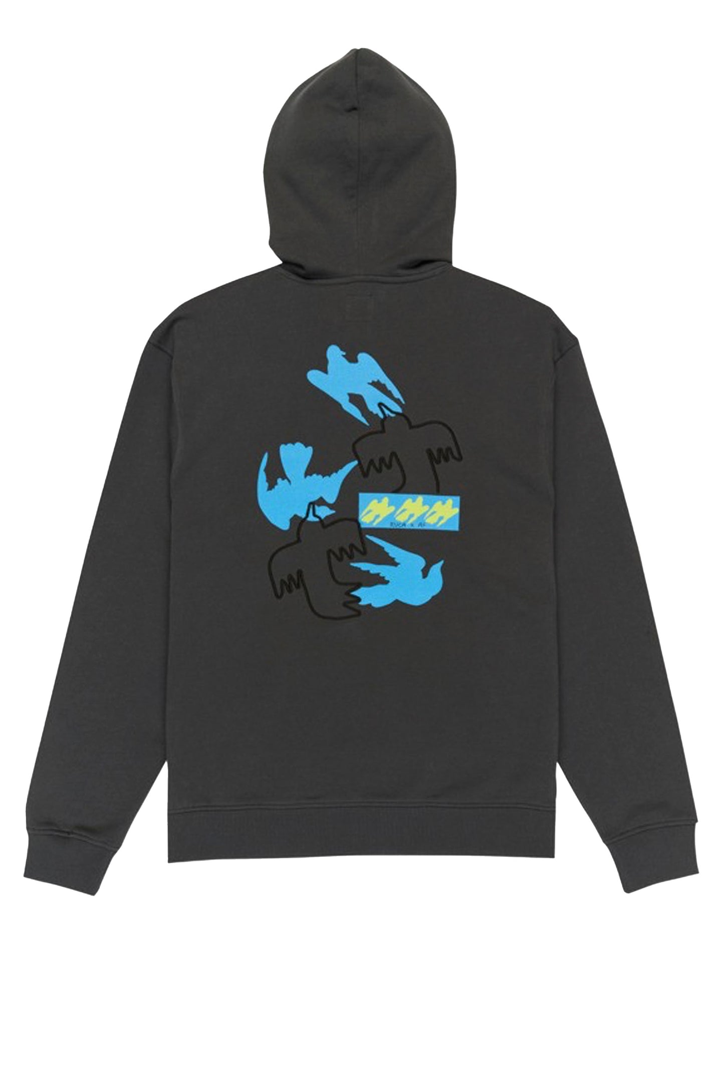 RVCA AF Birds Hoodie in KSD0 – black graphic hoodie, new arrival at Pukas Surf Shop