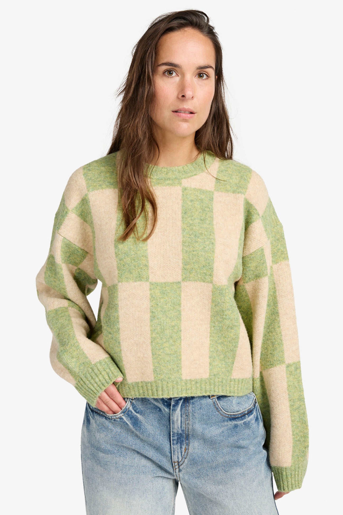 Pukas Surf Shop RVCA women’s sweater in Kelly Green