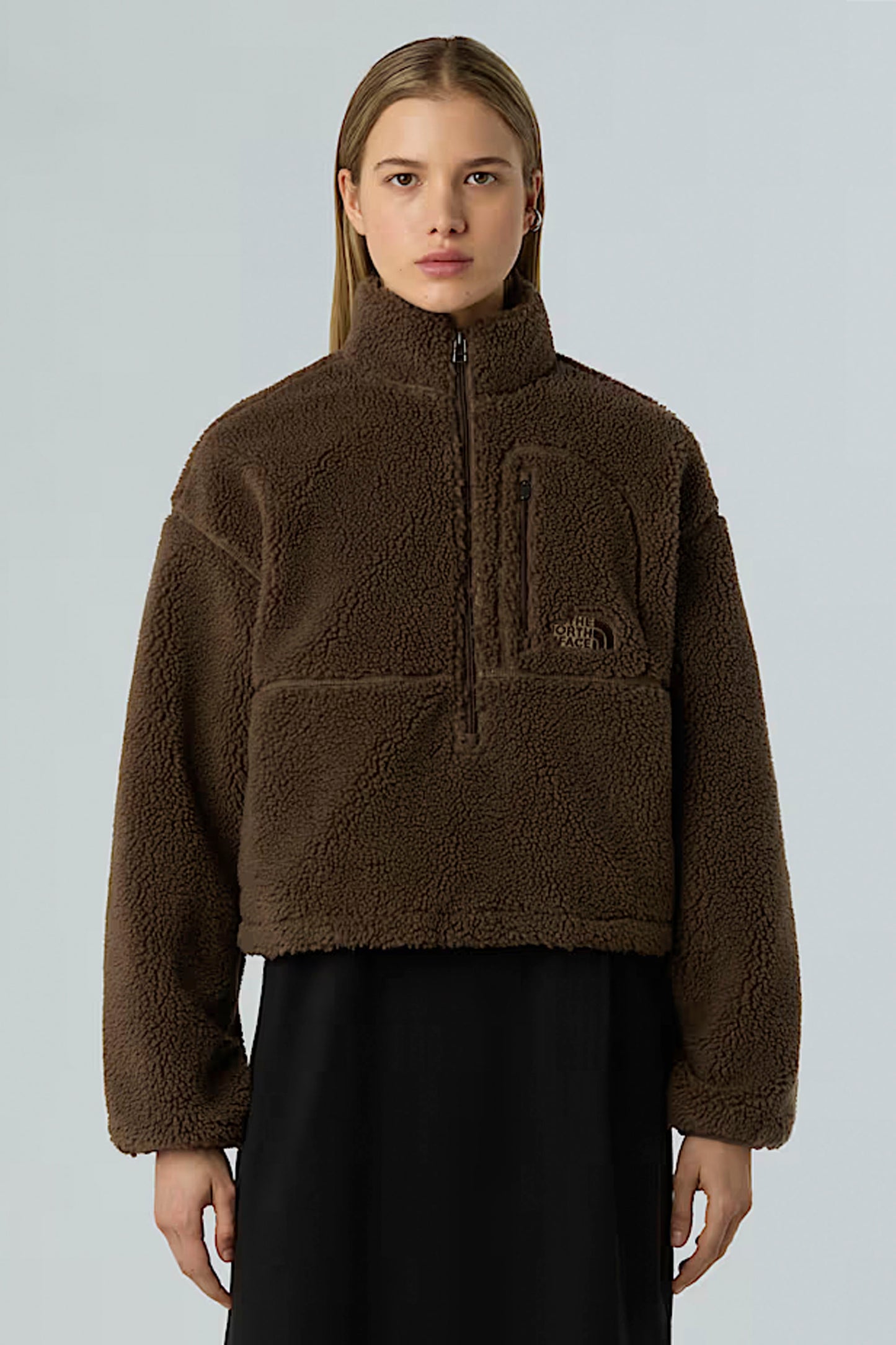 Pukas Surf Shop The North Face Women's Extreme Pile Pullover Fleece in Smokey Brown