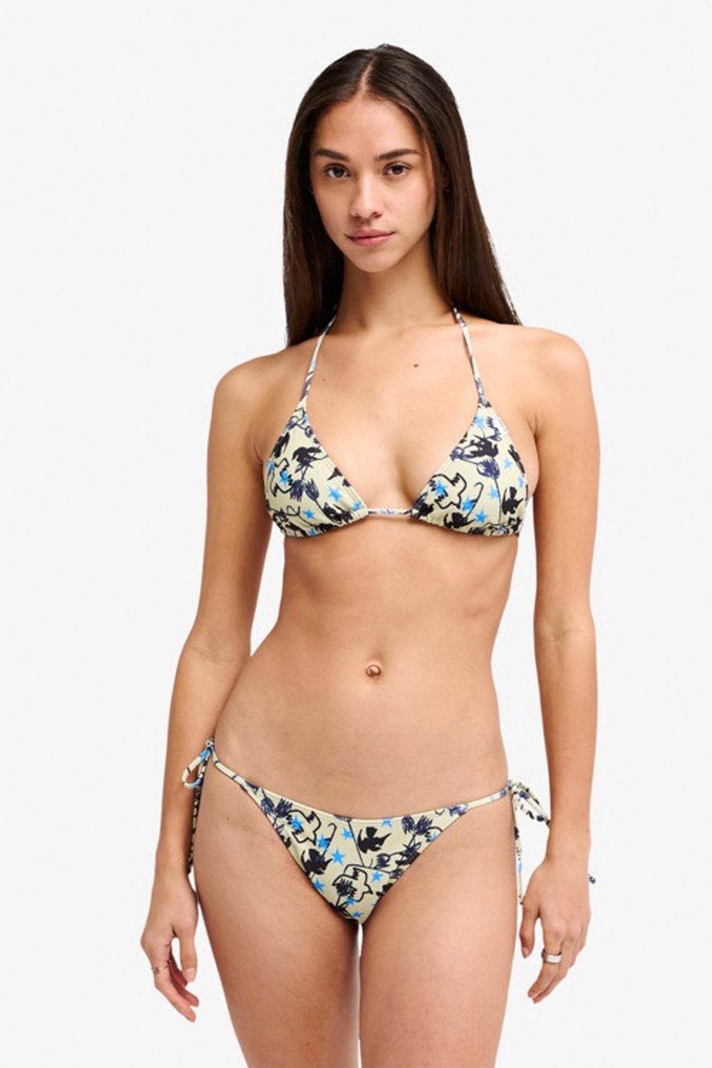 RVCA AF Dive In Tri Top in GEJ0 – women's army green triangle bikini top, new arrival at Pukas Surf Shop
