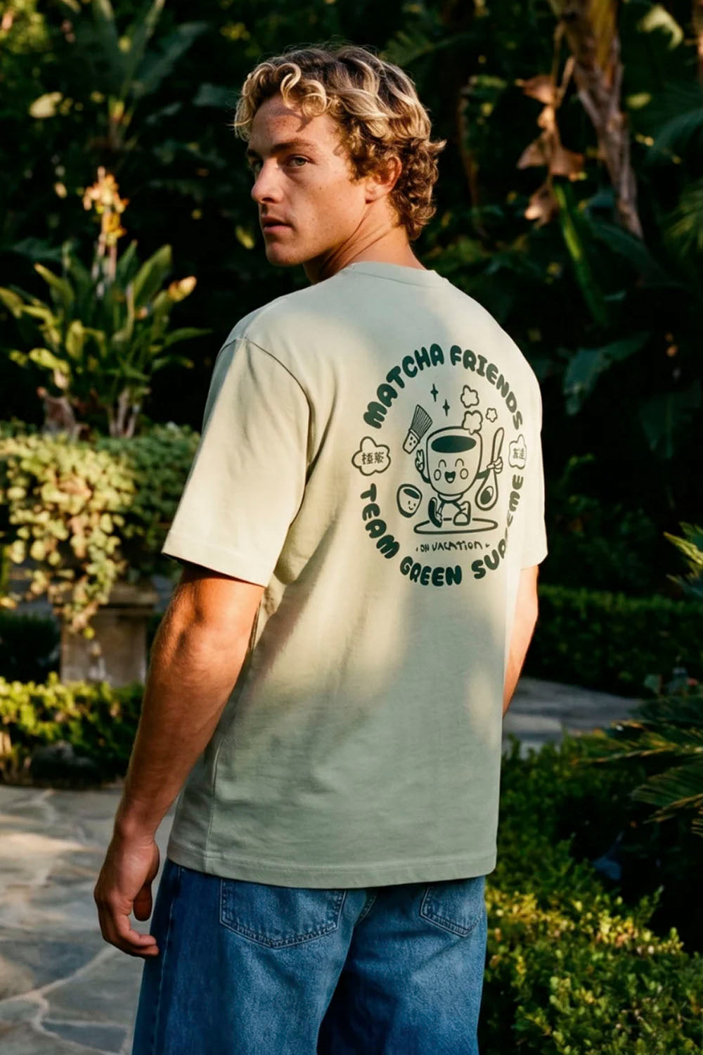 ON VACATION Matcha Friends T-Shirt Mint | Shop at PUKAS SURF SHOP
