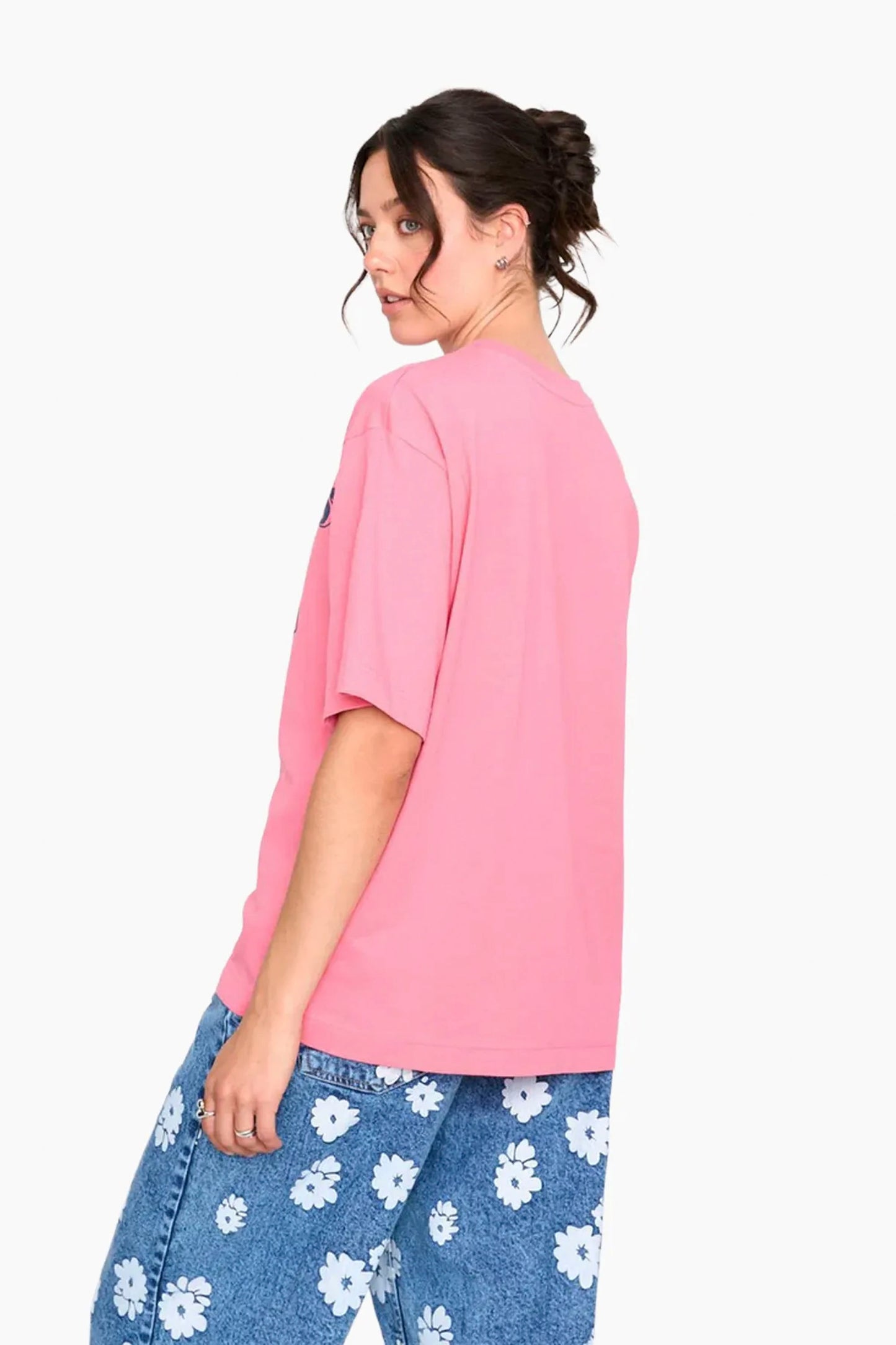 24COLOURS Pink Sundays T-Shirt - Women's Relaxed Fit Tee at Pukas Surf Shop
