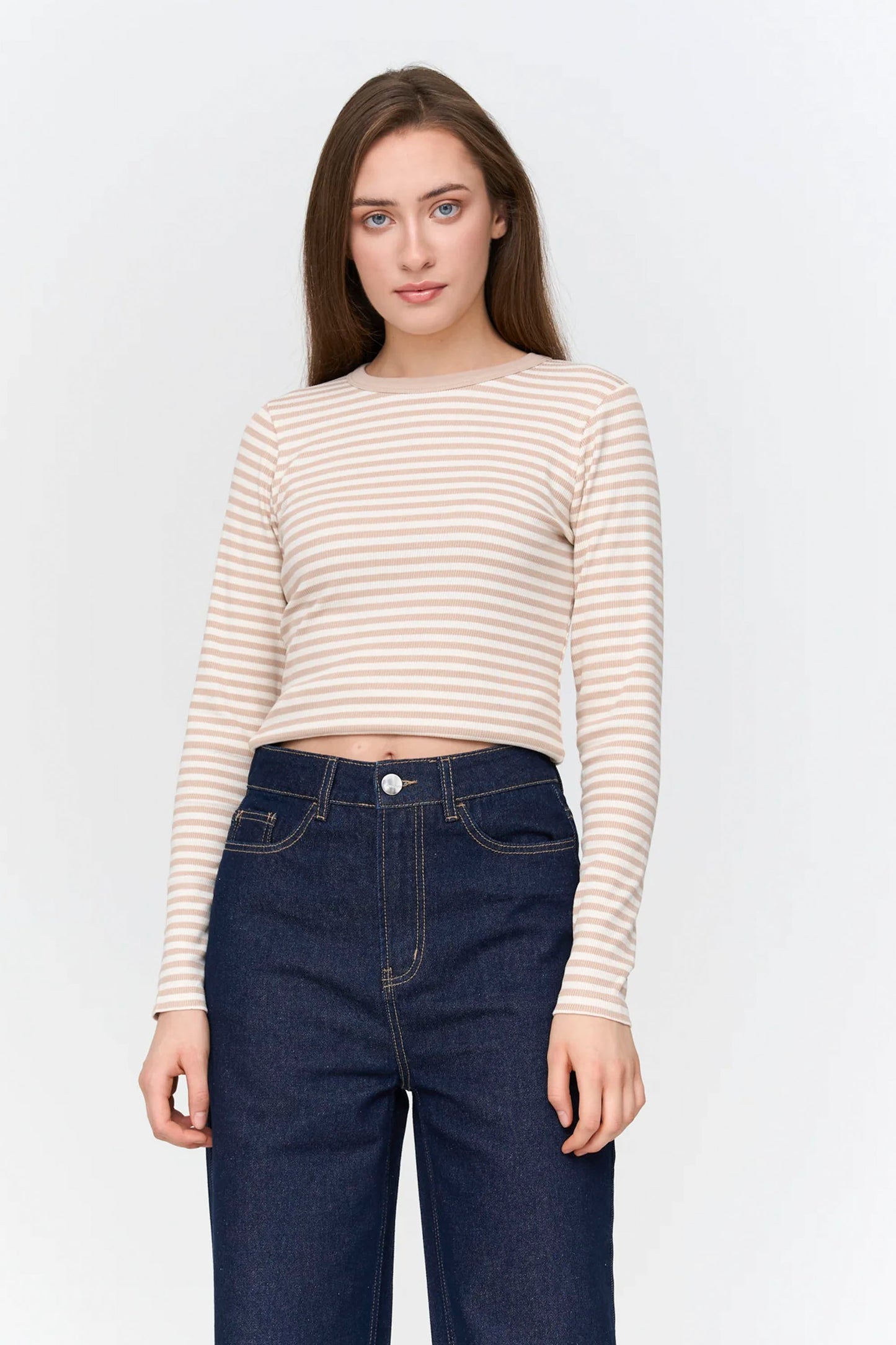 24 Colours Pukas Surf Shop striped contrast tee relaxed fit everyday style