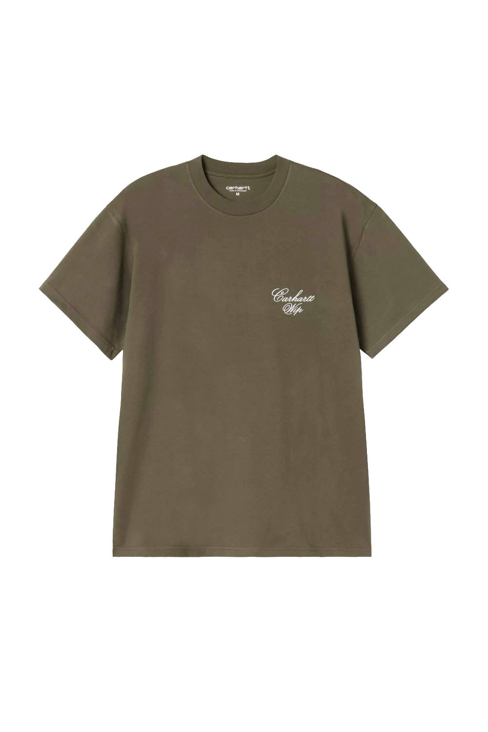 Green t-shirt with a logo on a white background