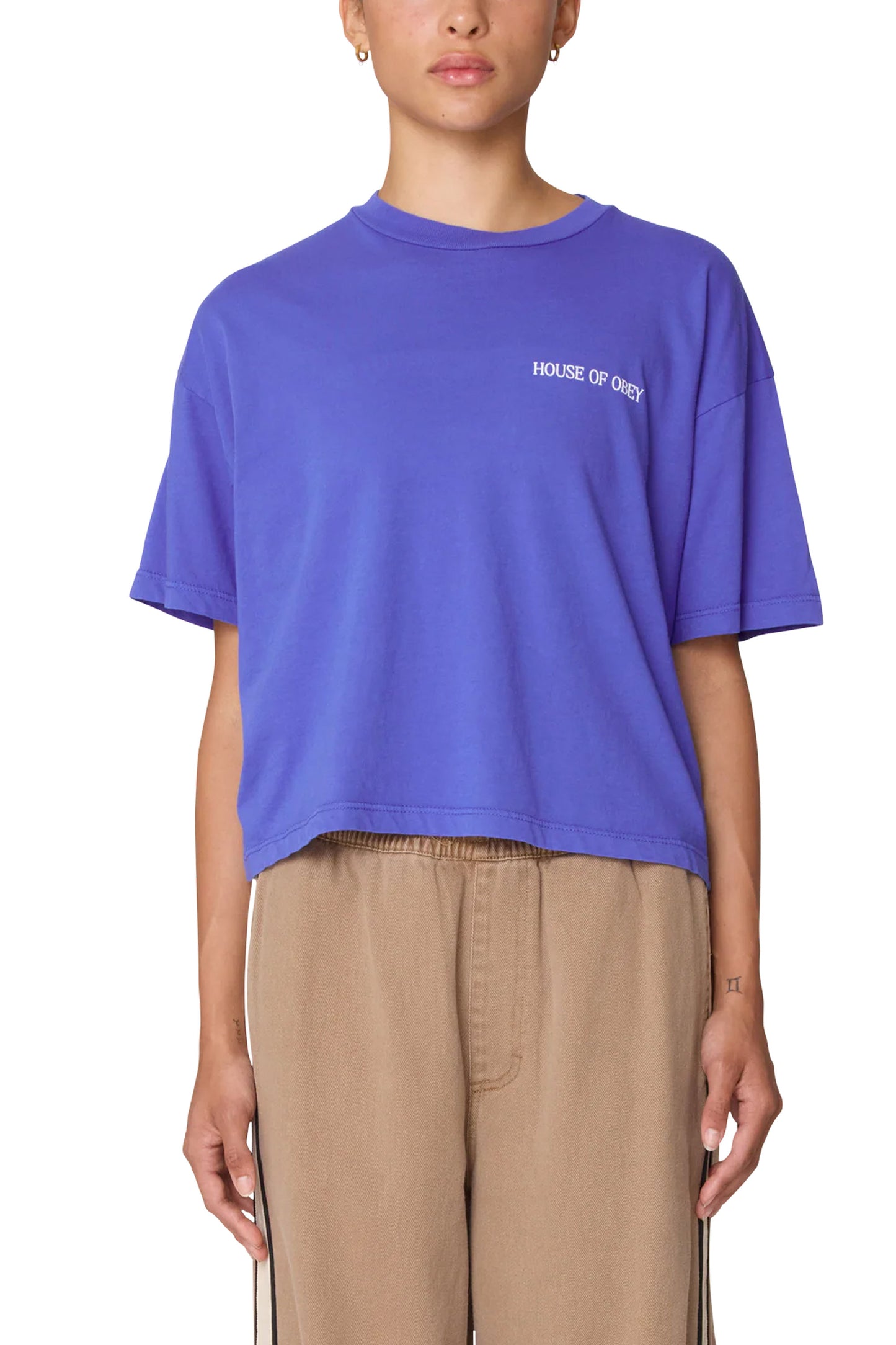 Pukas Surf Shop Woman Tee Obey House Of Obey Dove Electric Indigo