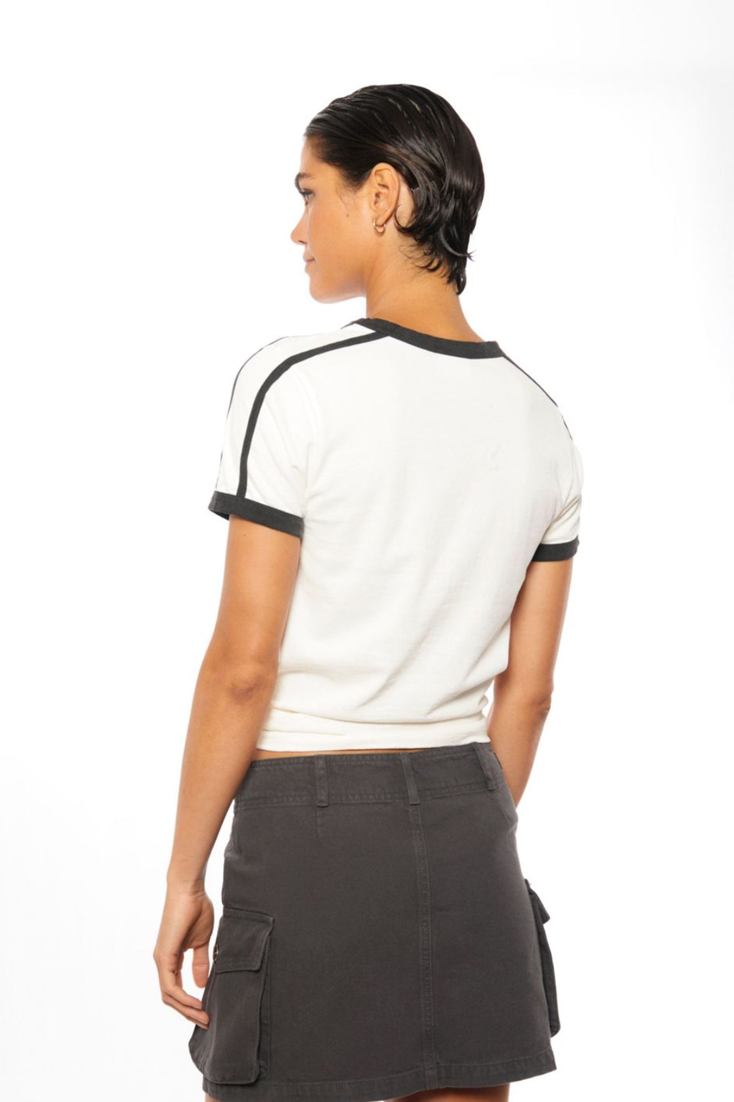 Pukas Surf Shop Woman Tee Pukas Clothing 80s Contrast Bands White