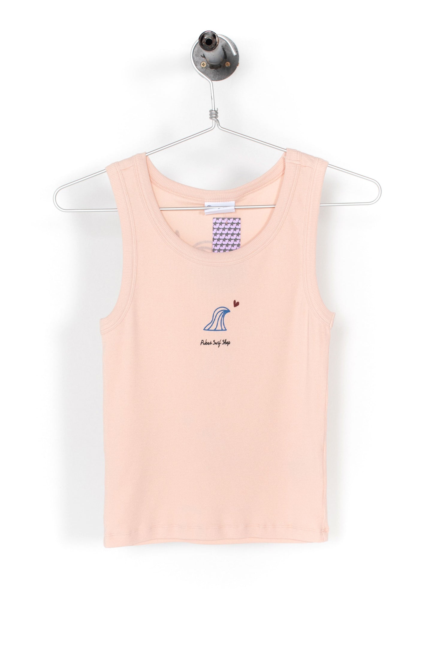 Pukas Surf Shop Woman Tee Pukas Surf Shop 3 Olas Ribbed Tank Tee Washed Rose