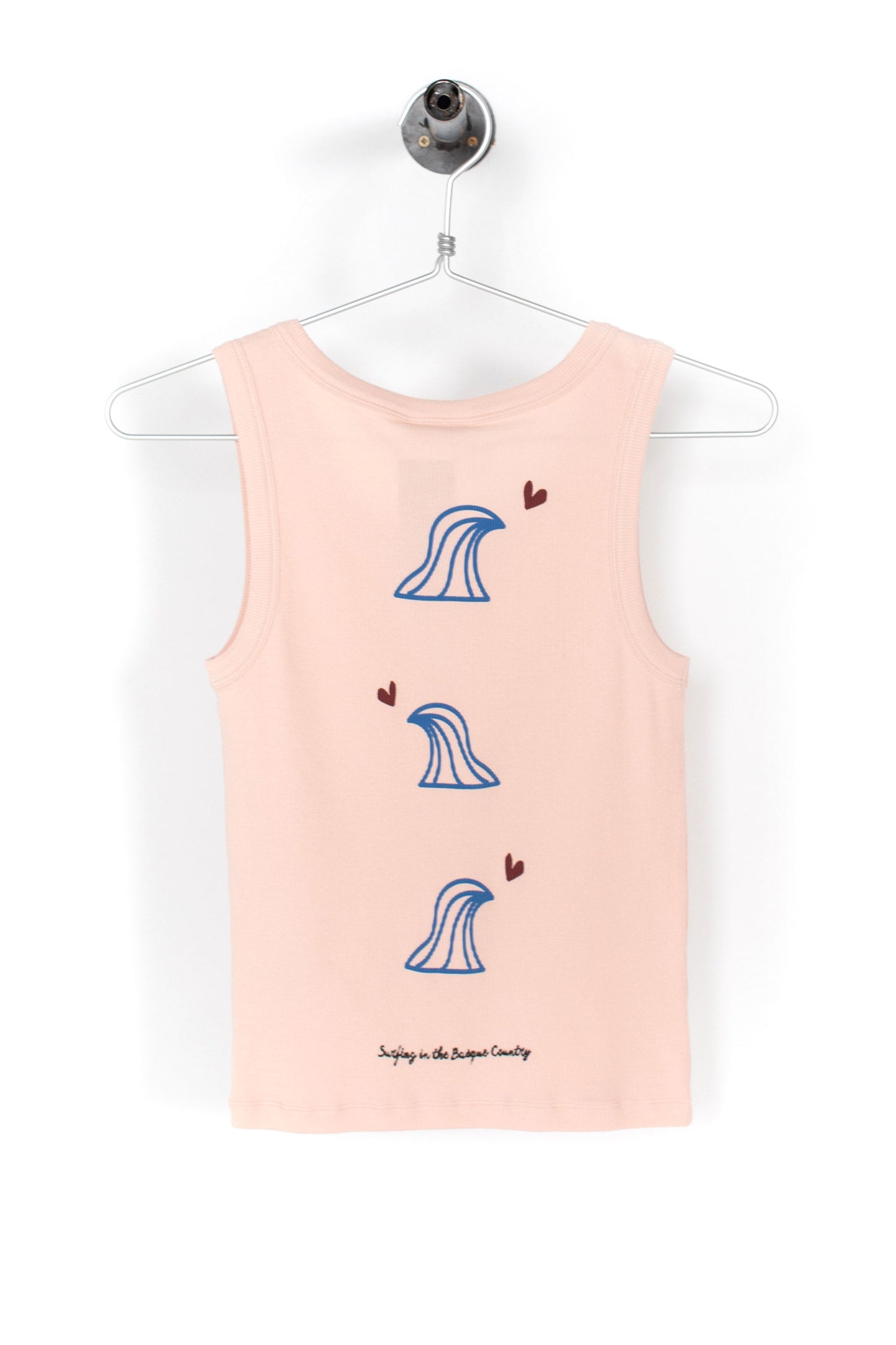 Pukas Surf Shop Woman Tee Pukas Surf Shop 3 Olas Ribbed Tank Tee Washed Rose