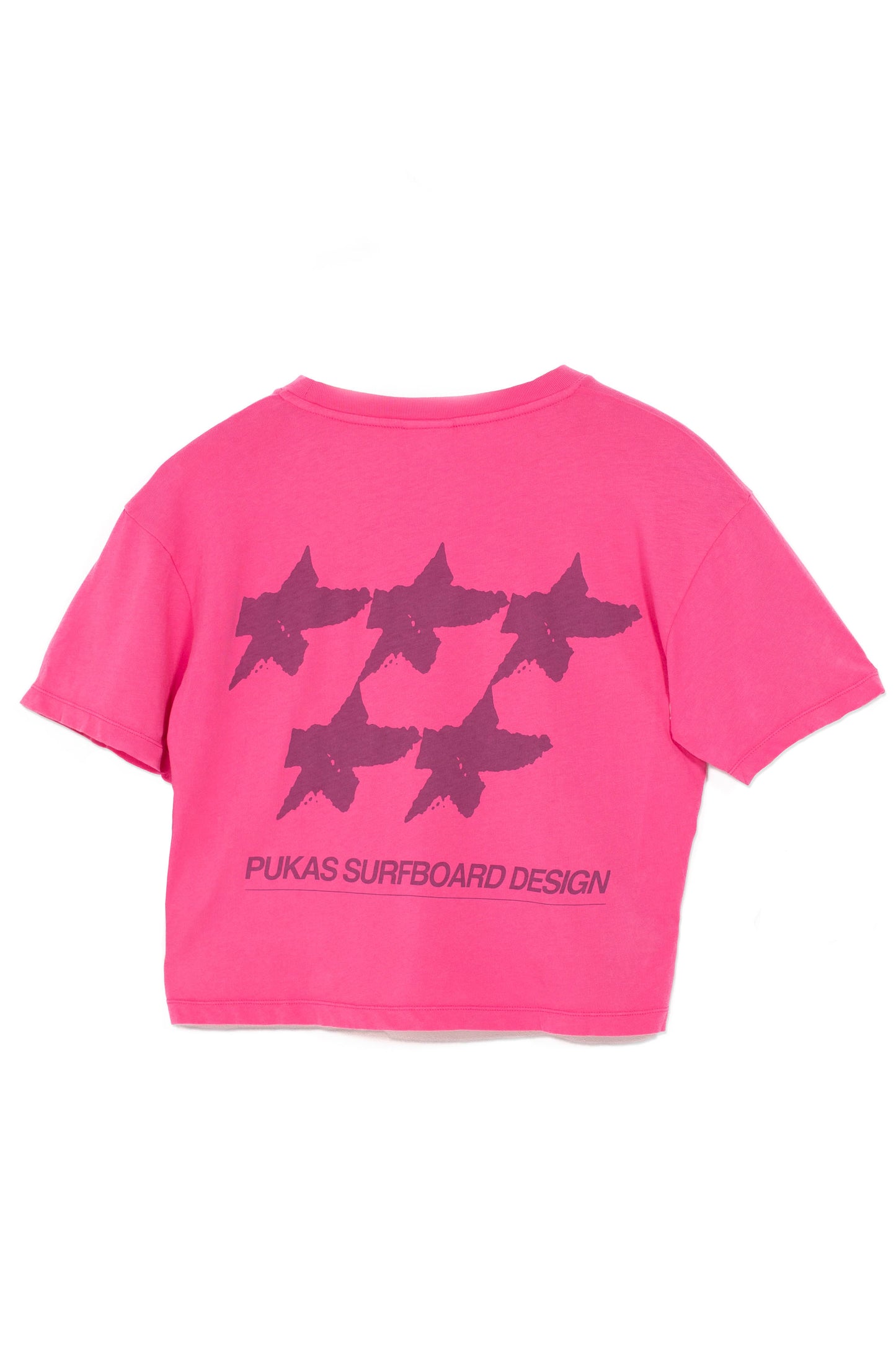 Pukas Surf Shop Only Five Tee – Women's relaxed-fit graphic tee in fuchsia, surf lifestyle style