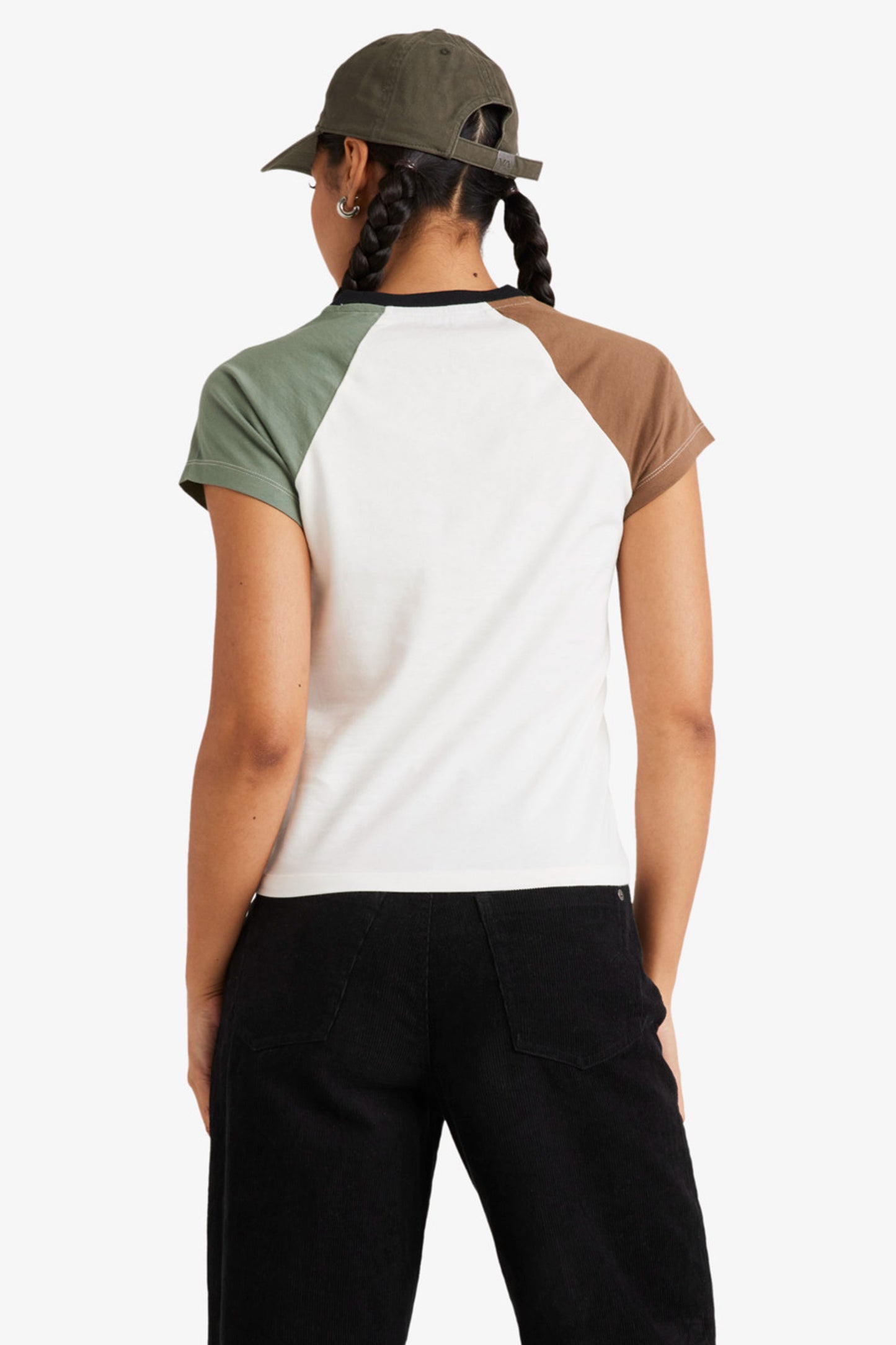 Pukas-Surf-Shop-Woman-Tee-Rvca-Dome-Shrunken-Green